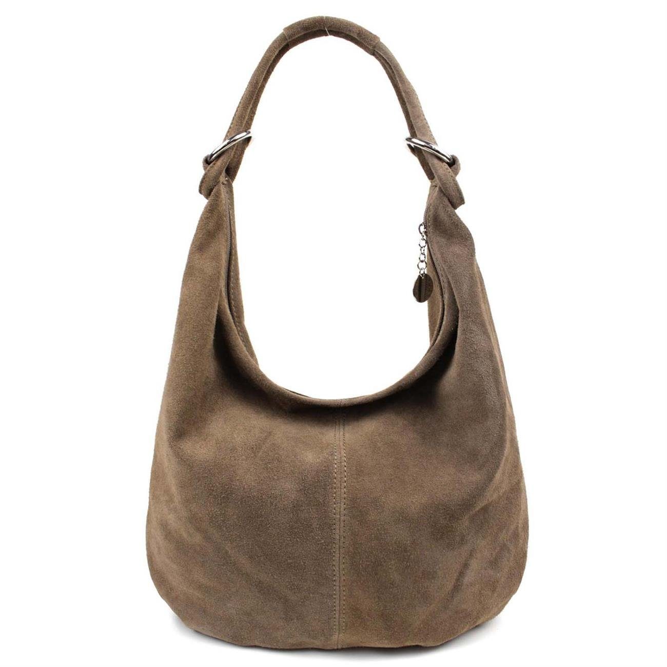 ITALYSHOP24 Schultertasche Made in Italy Damen Leder Tasche Schultertasche, ein Leichtgewicht, als Handtasche, Henkeltasche tragbar