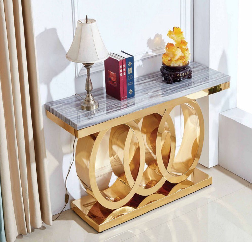 JVmoebel Konsolentisch Gold Konsolen Tisch Wohnzimmer Modern Designer Neu (1-St., Konsolentisch), Made in Europe