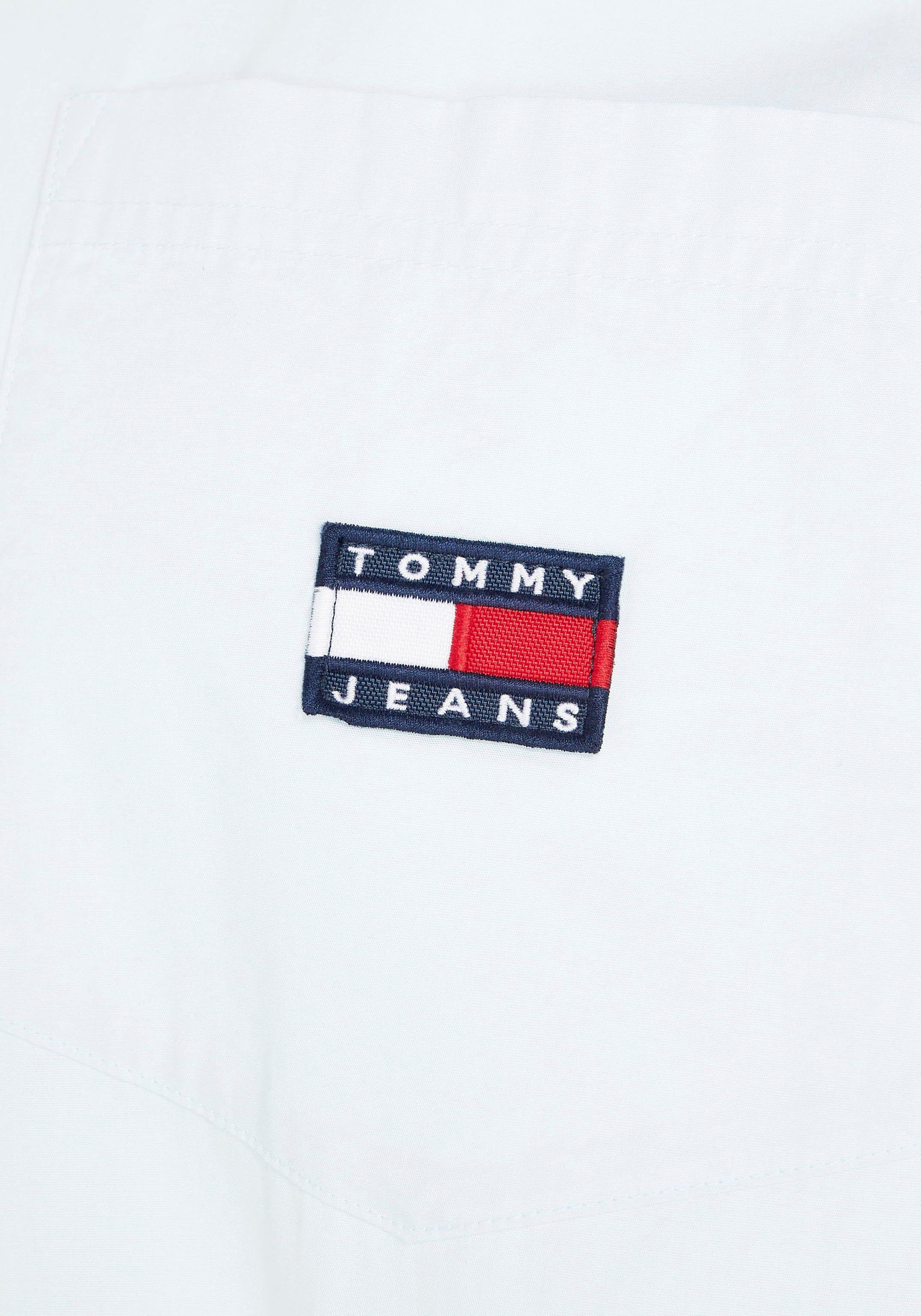 Tommy Tommy Hemdbluse CRV PLUS auf Logo-Patch Curve SUPER TJW SIZE der OVERSIZED CURVE,mit Jeans Jeans Brusttasche SHIRT