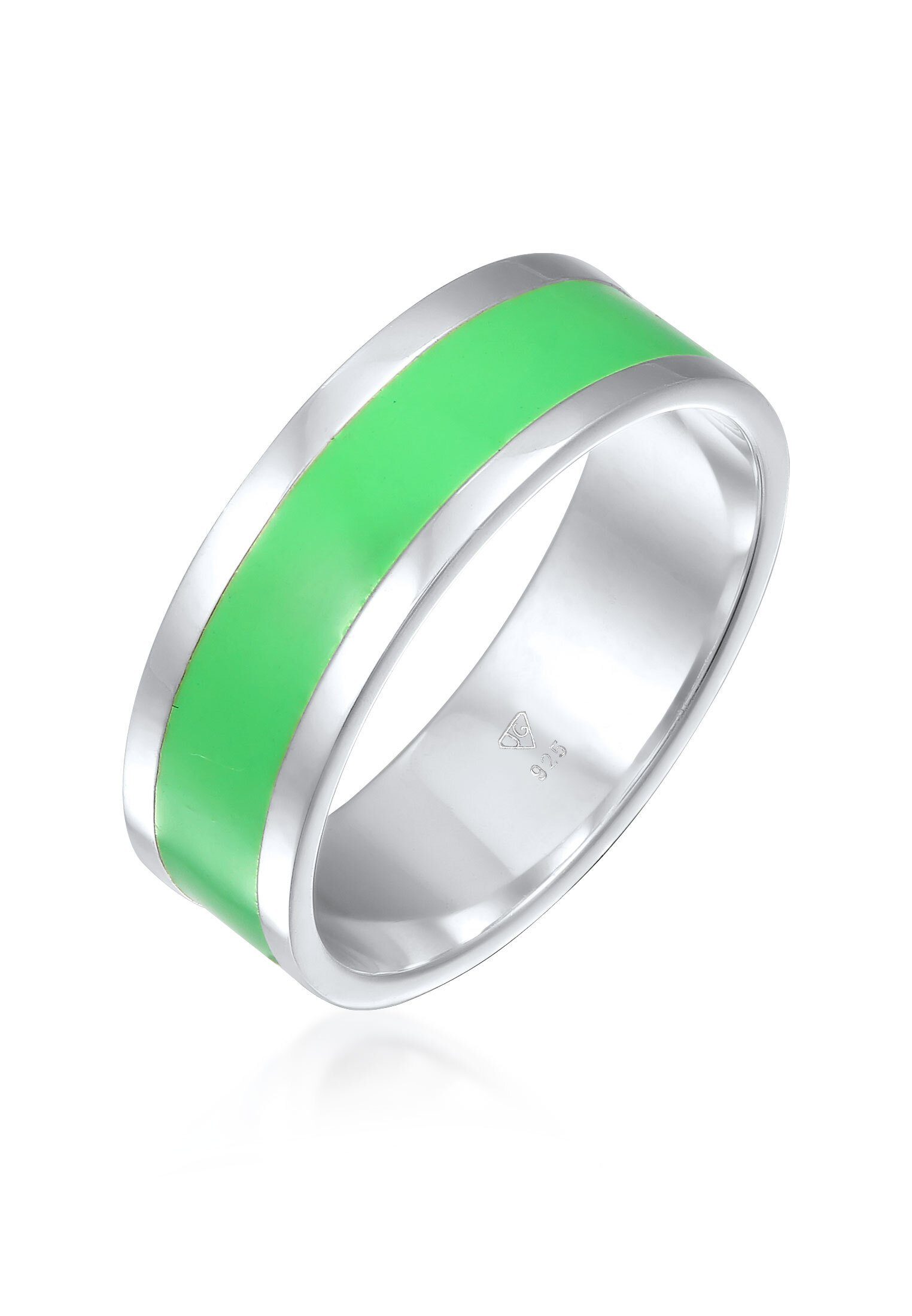 Kuzzoi Silberring Herren Bandring Emaille Casual günstig online kaufen