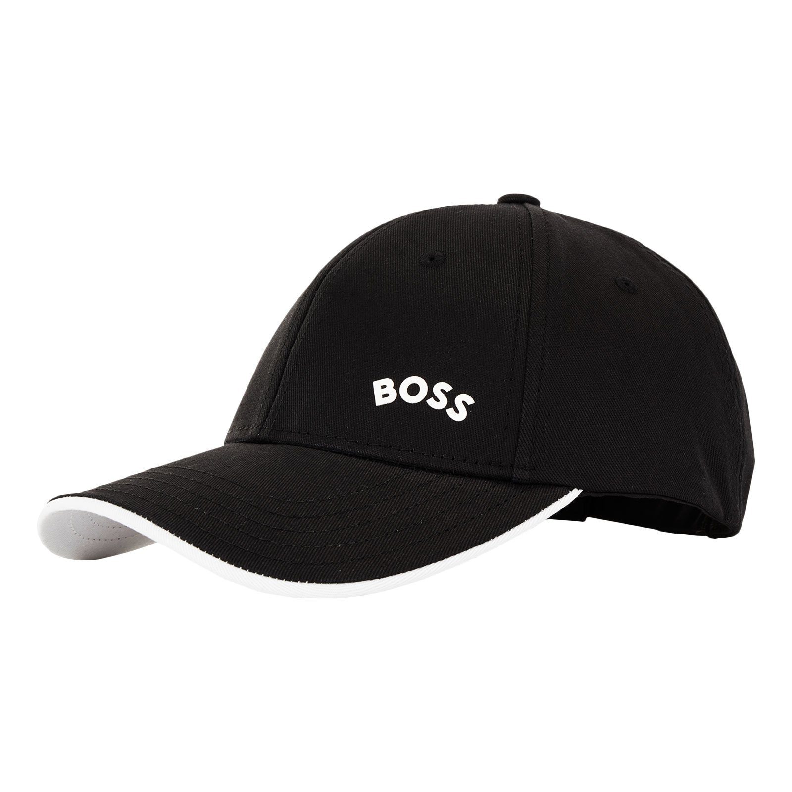 BOSS Baseball Cap Cap-Bold-Curved Schirmunterseite in Kontrastfarbe 001 black / white