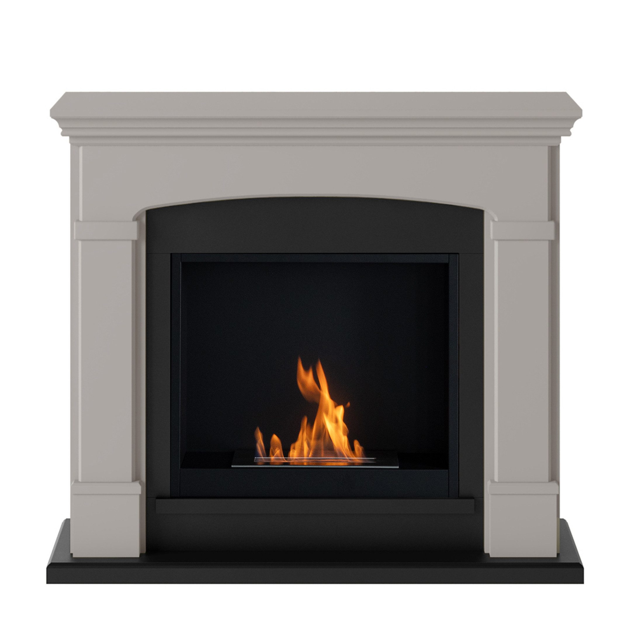 TAGU Echtfeuer-Dekokamin TAGU Helmi helles beige Bio Ethanol Kamin