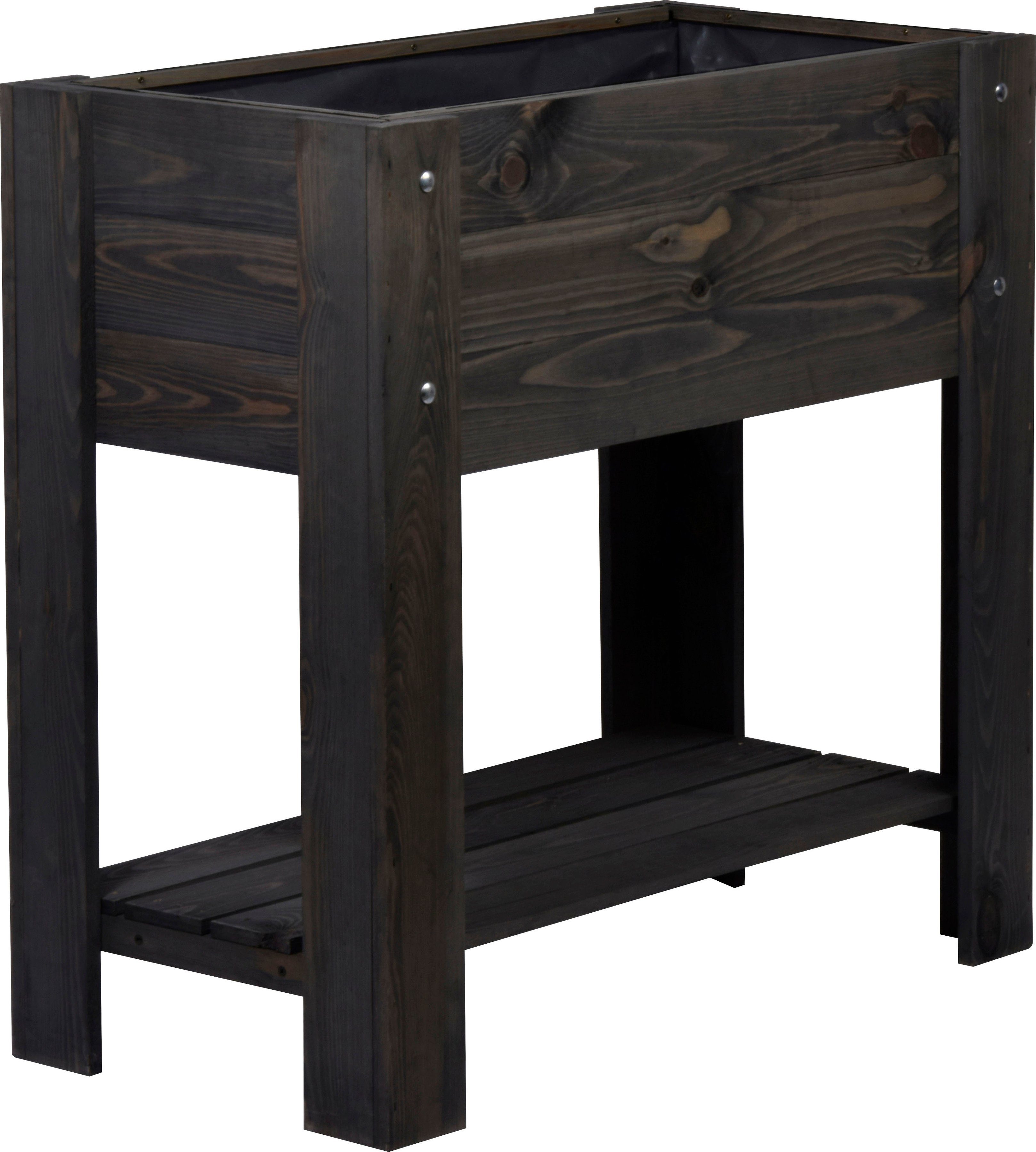 dobar Hochbeet Urban, FSC®-zertifiziertes Kiefernholz, wetterfest lasiert, inkl. Pflanzfolie