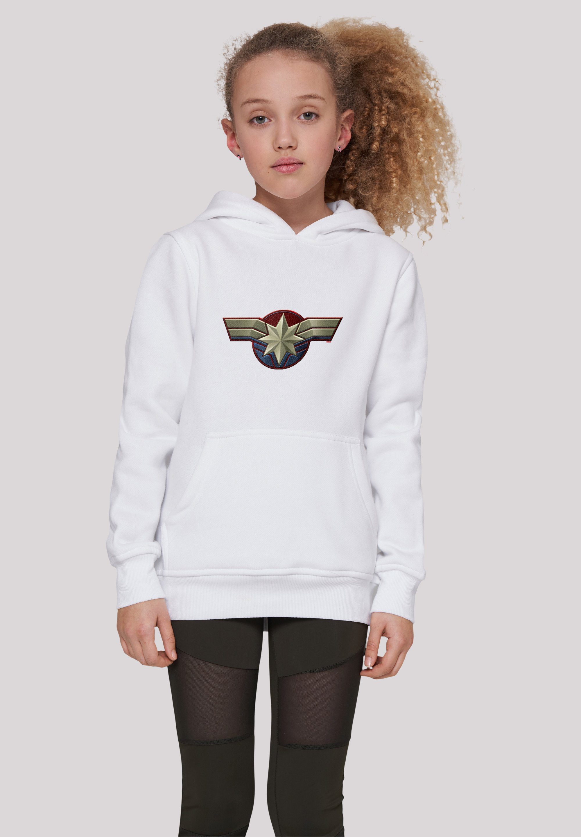 Basic white Kinder Captain Kids Chest Hoody Emblem (1-tlg) with Hoodie Marvel F4NT4STIC