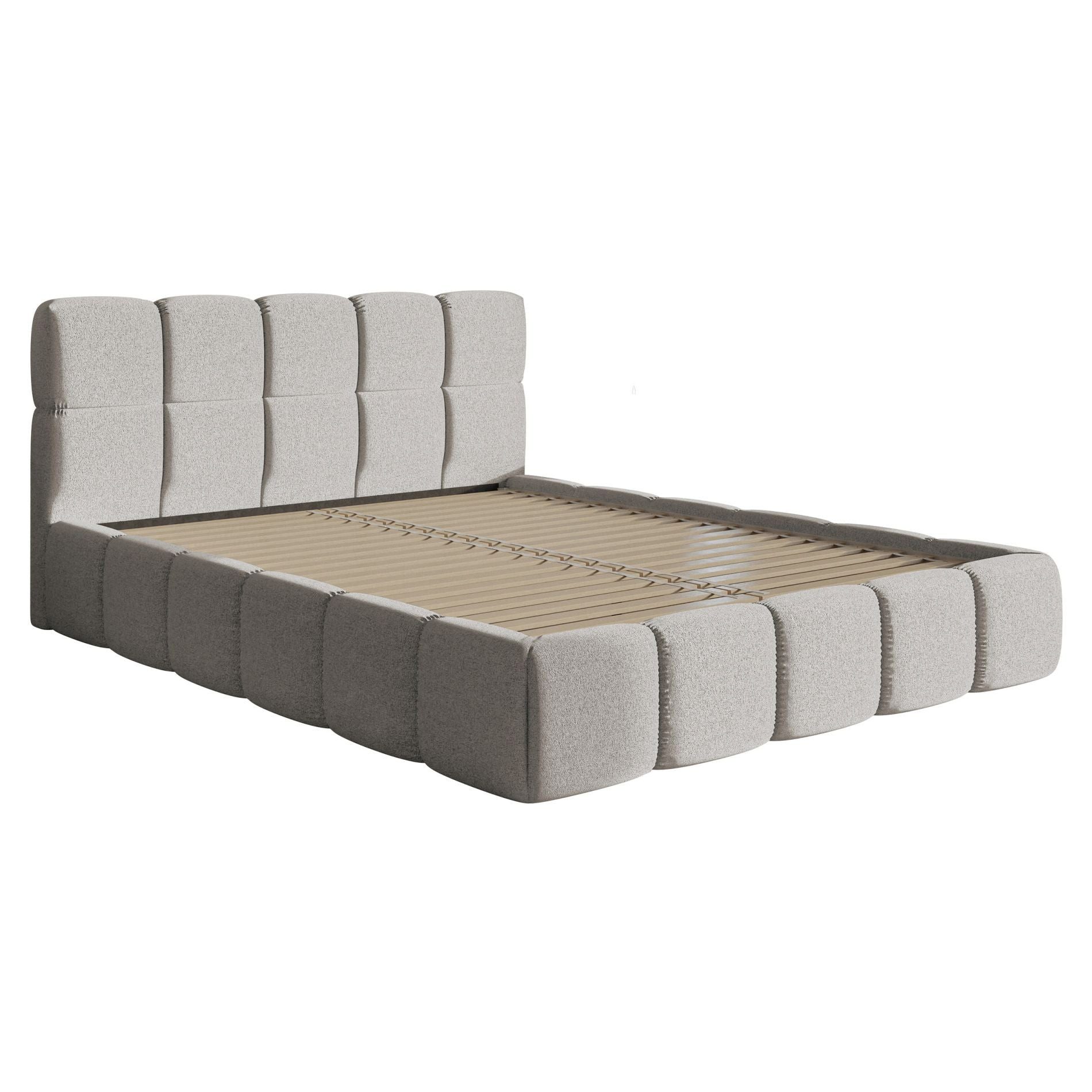 Selsey Polsterbett CLOUDY, mit Lattenrost, und Eck-Kopfteil, Chenille wasserabweisend, 120x200 cm