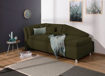 ADA trendline Schlafsofa Lindsay, Bettkasten, Zierkissen-Set aus: 2 Stk. 40x40cm, 1 Stk. 30x30cm