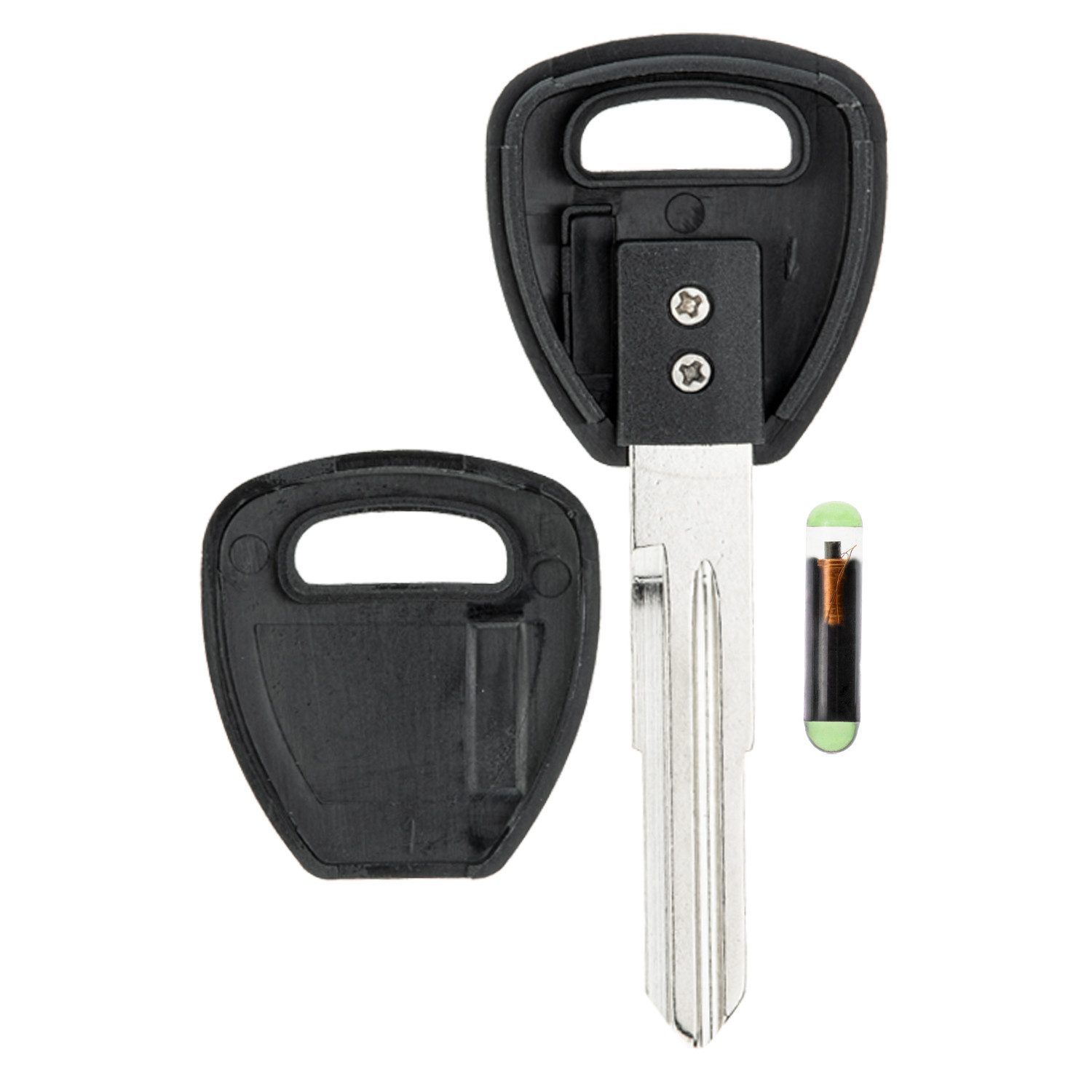 mt-key Schlüsseltasche Auto Zünd Schlüssel Rohling HON58R + ID48 Transponder (Set), für Honda Accord 6.Gen (98-03); Civic 7.Gen (99-06); Cr-V Rd (99-0...
