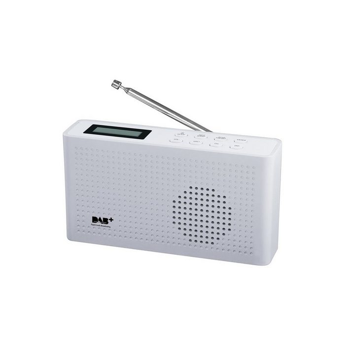 ROXX DAB 201 weiss Digitalradio (DAB) (DAB+ UKW Radio mit eingebautem Akku und Kopfhörerausgang)