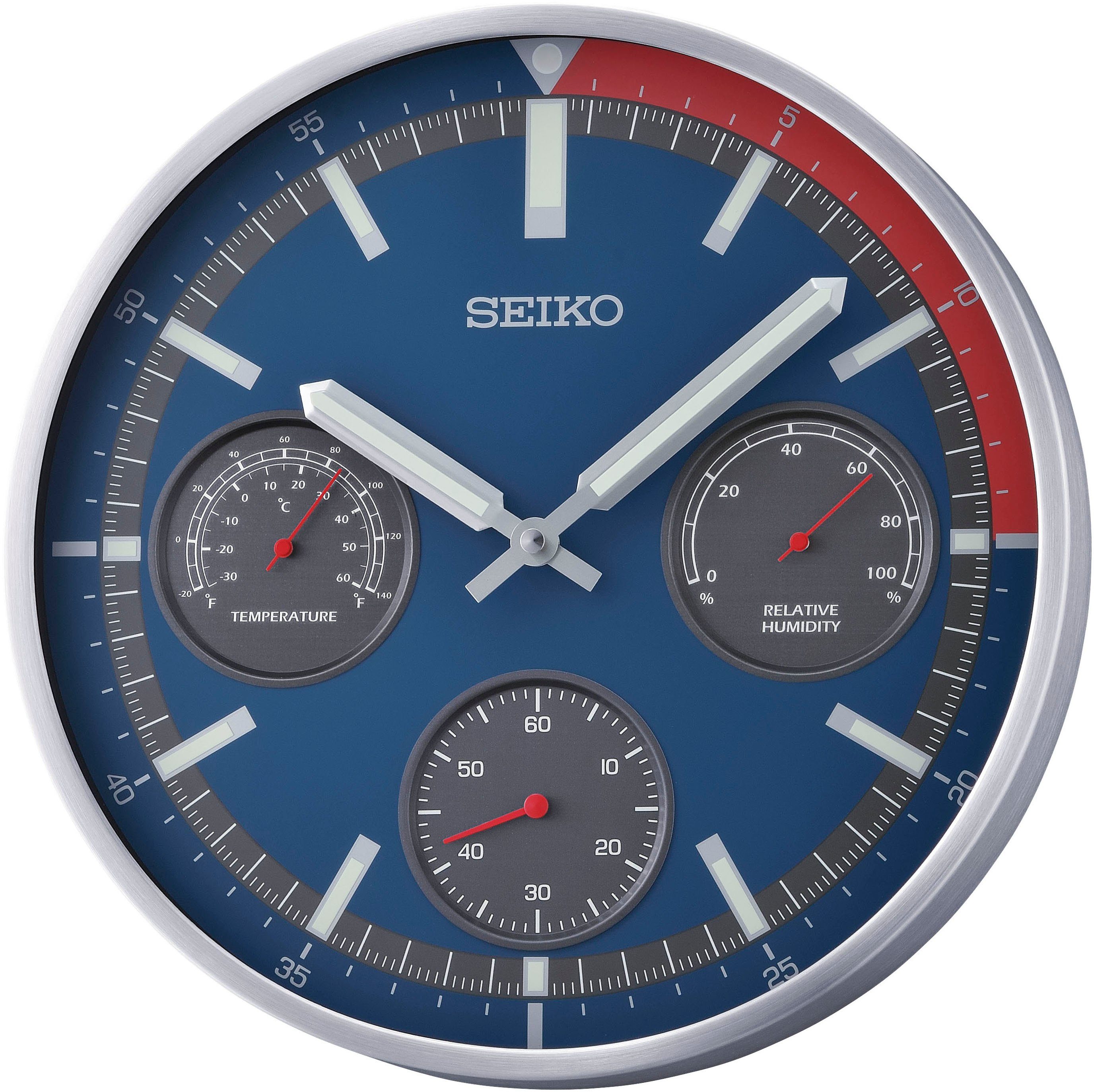 Seiko Wanduhr (Quarzuhr,Leuchtzeiger,Wohnzimmer,Esszimmer,Küche,Arbeitszimm günstig online kaufen