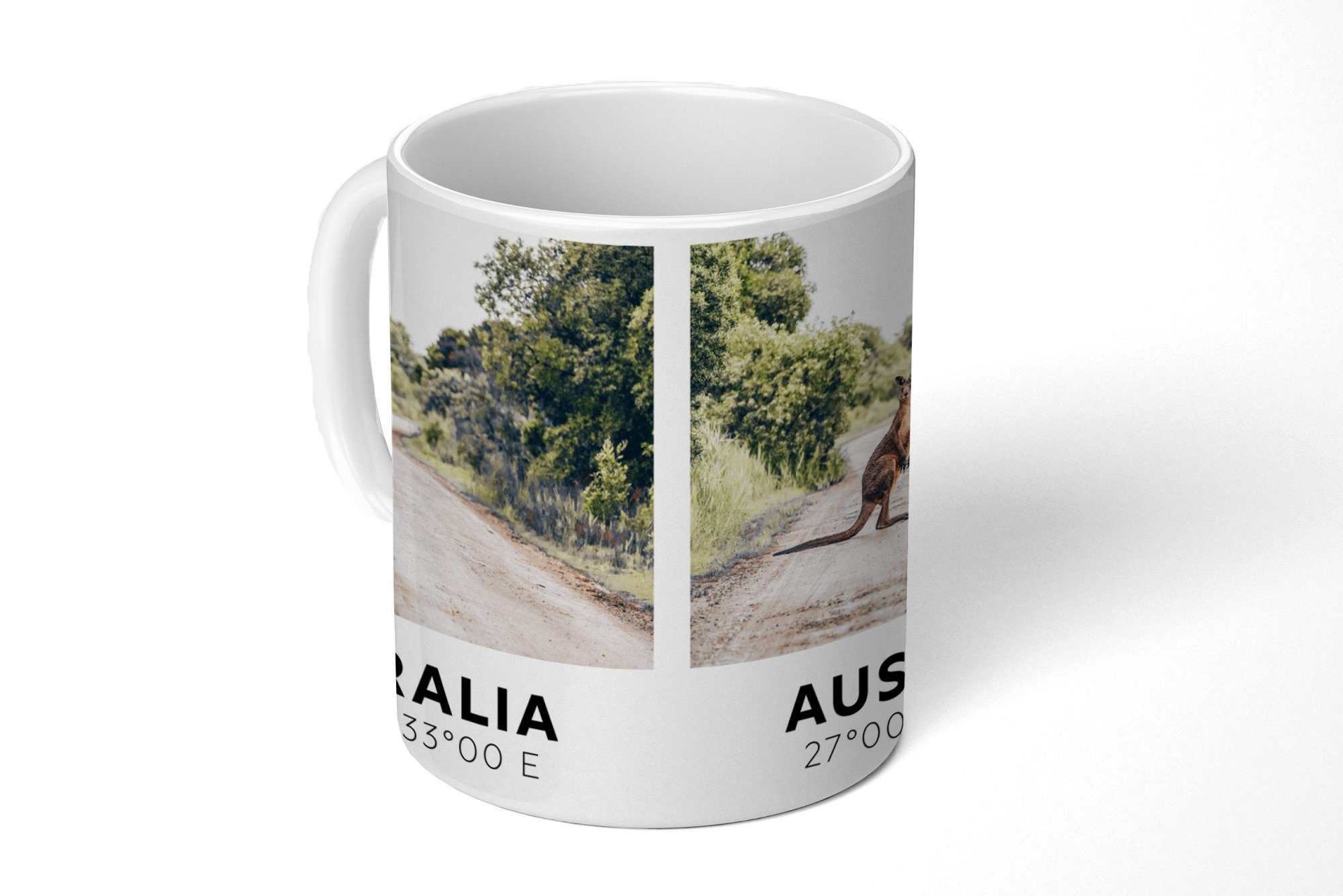 MuchoWow Tasse Australien - Känguru - Dschungel, Keramik, Kaffeetassen, Teetasse, Becher, Teetasse, Geschenk