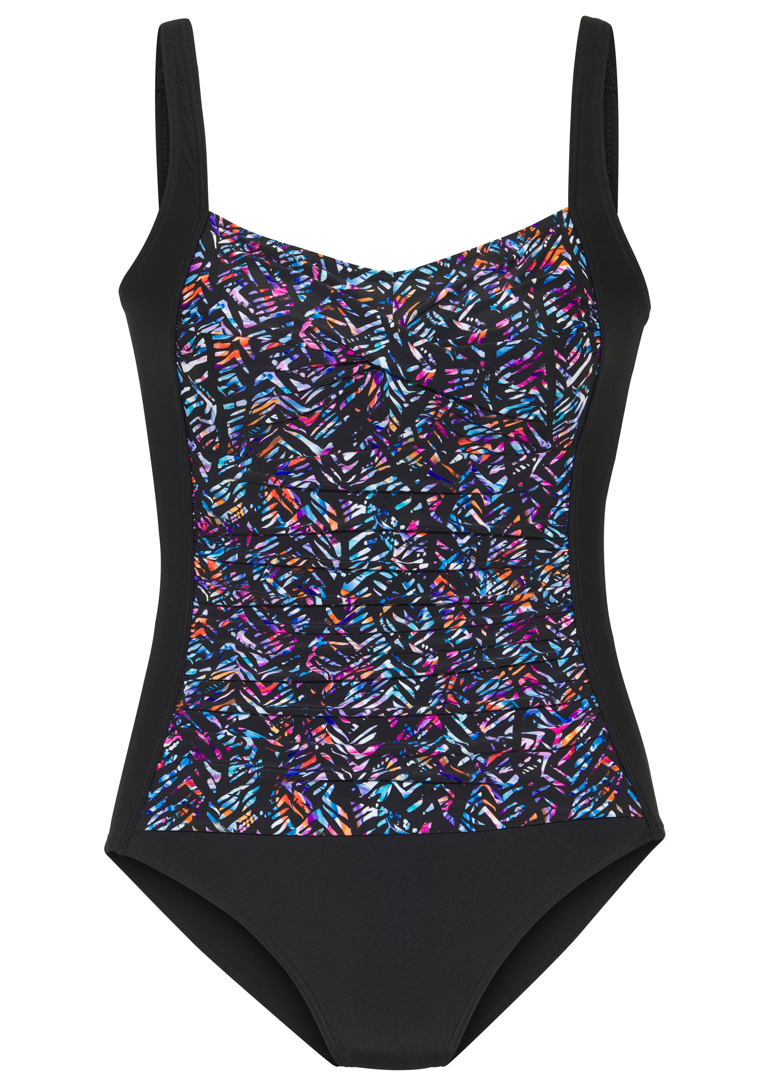 Vivance Badeanzug Loki mit bedrucktem Einsatz und Shaping-Effekt günstig online kaufen