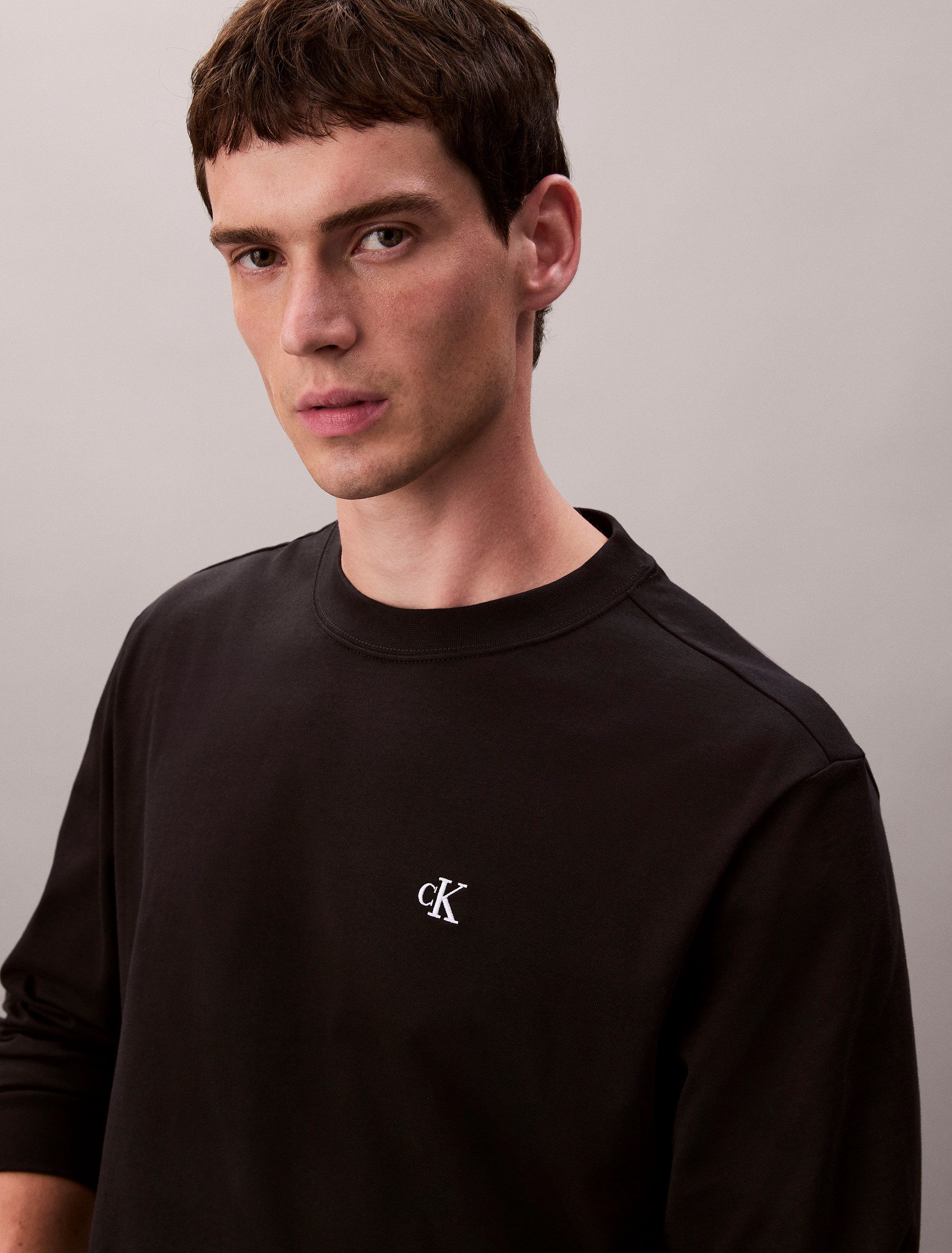 Calvin Klein Jeans Langarmshirt LS EASY MONOGRAM TEE Mit Rundhalsausschnitt, regular fit