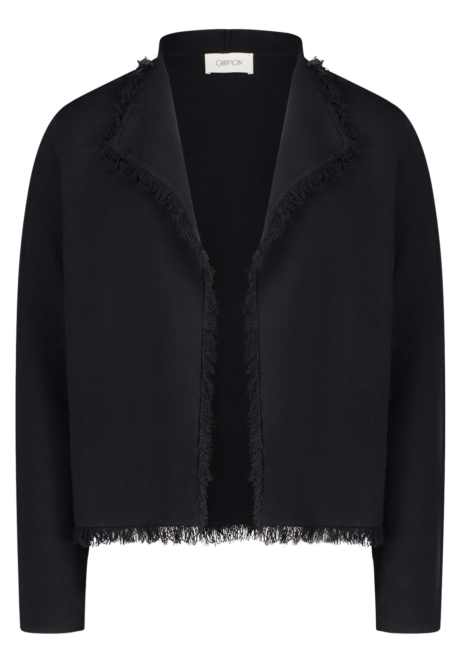 Cartoon Strickjacke Damen mit Fransen (1-tlg) günstig online kaufen