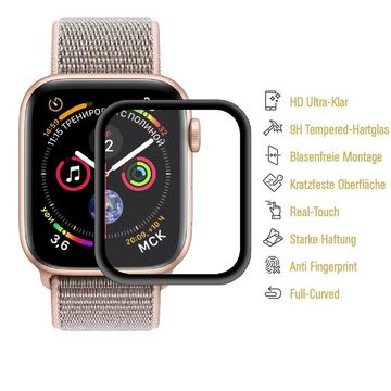 Protectorking Schutzfolie 2x 9H Hartglas für Apple Watch 4/5/6 SE 40mm Panze, (2-Stück, 1-Set), HD KLAR FULL COVER DISPAYSCHUTZ VOLLSTÄNDIGE EDGE-TO-EDGE-ABDECKUNG