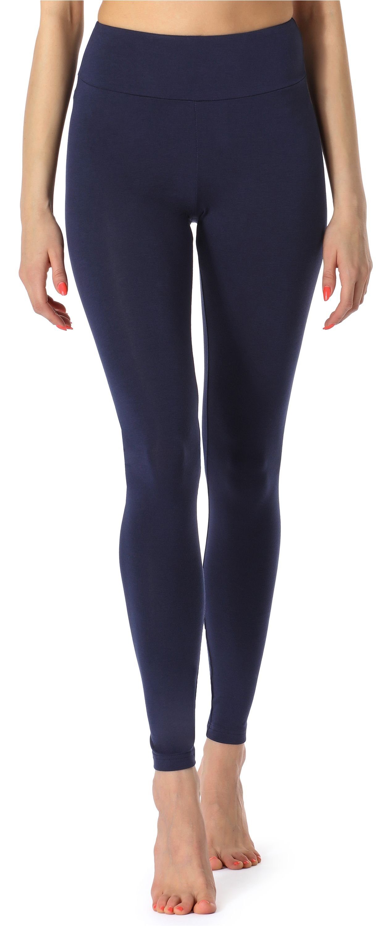 Auch die neuesten Werke sind im Angebot Merry Style Leggings Fitnesshose aus Leggings Viskose Damen elastischer Dunkelblau MS10-221 Lange (1-tlg) Bund