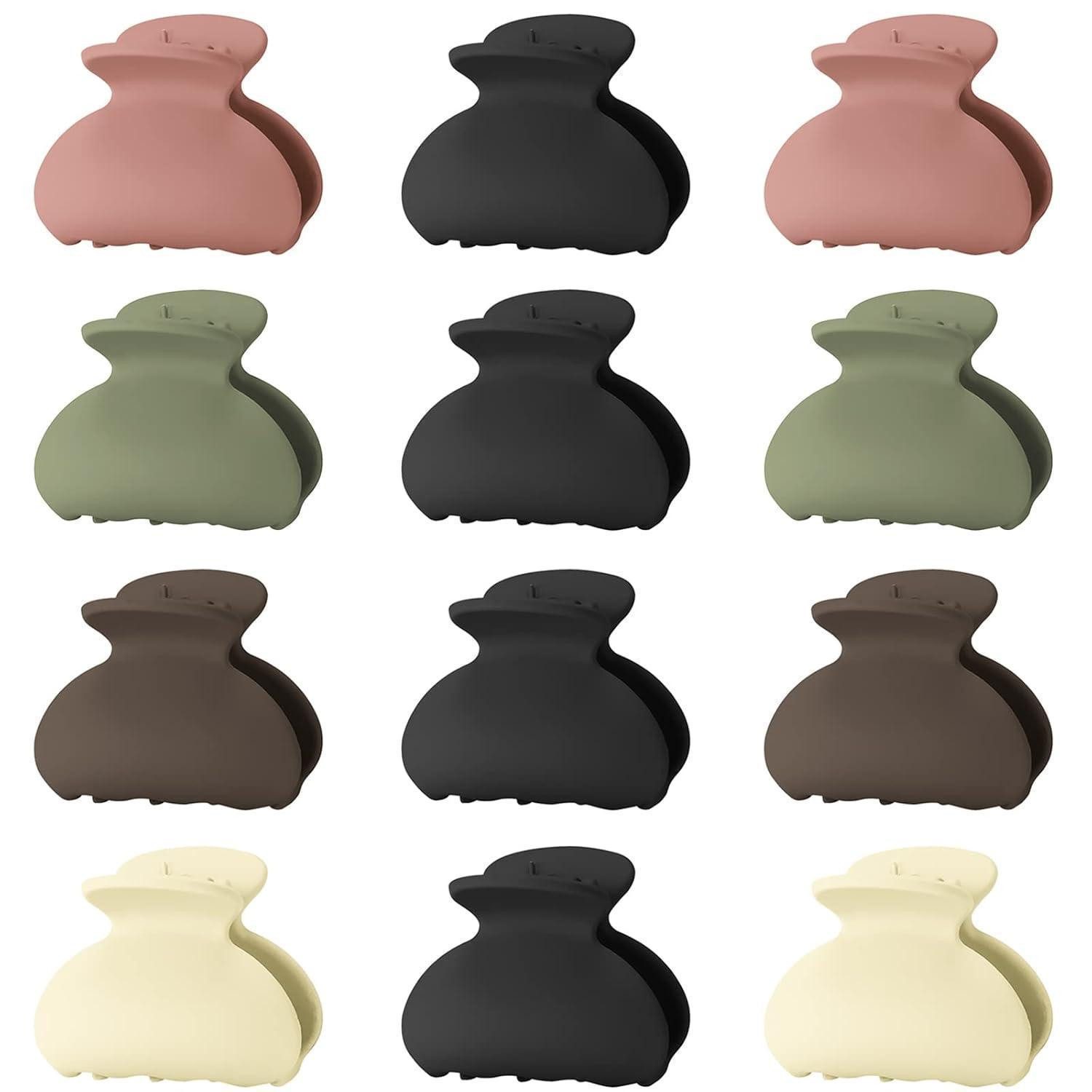 LuxusKollektion Haarklammer 12er Set Haarklammern Mini Haarspangen 4cm Hair Clips für Frauen