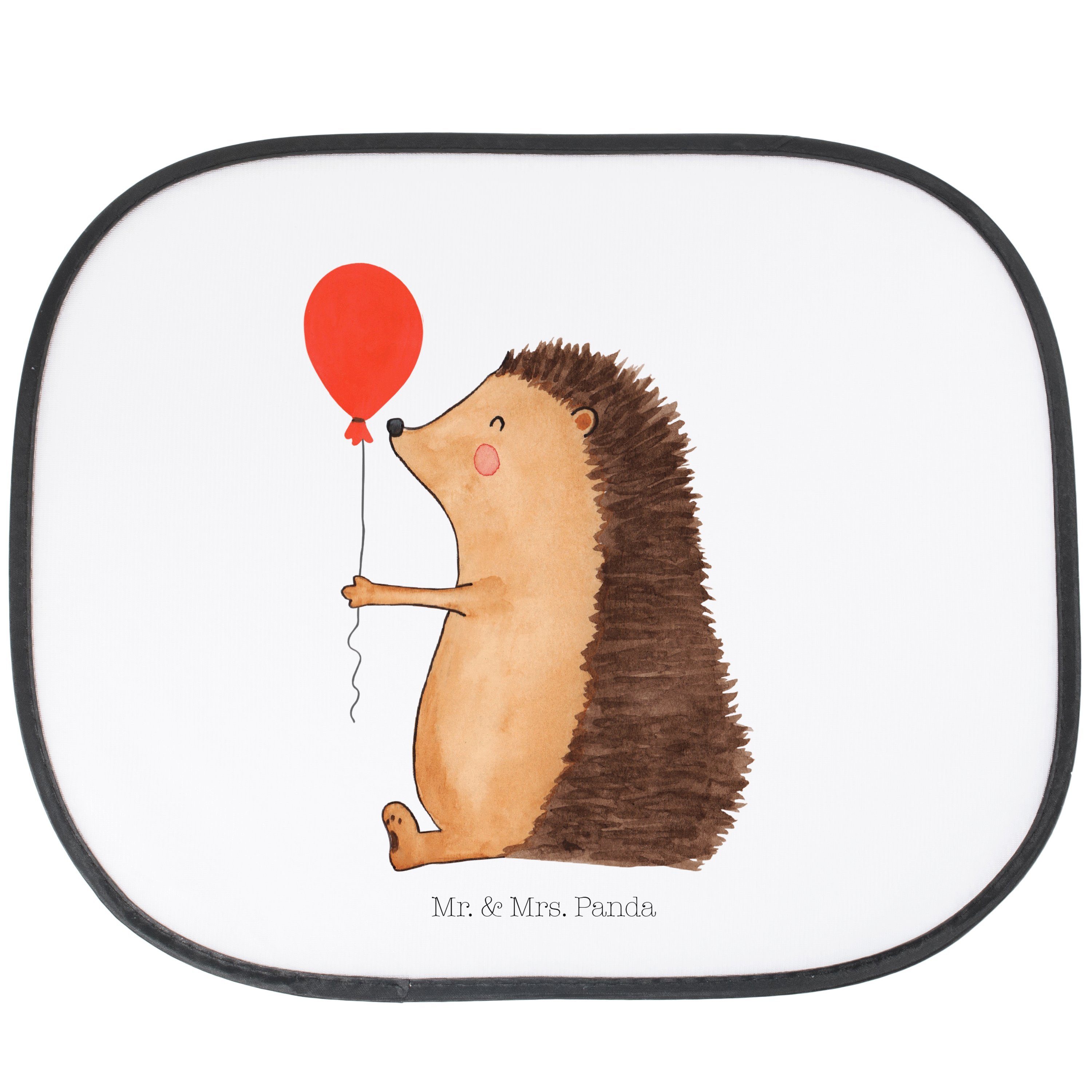 Sonnenschutz Igel mit Luftballon Weiß Geschenk, lustige Sprüche