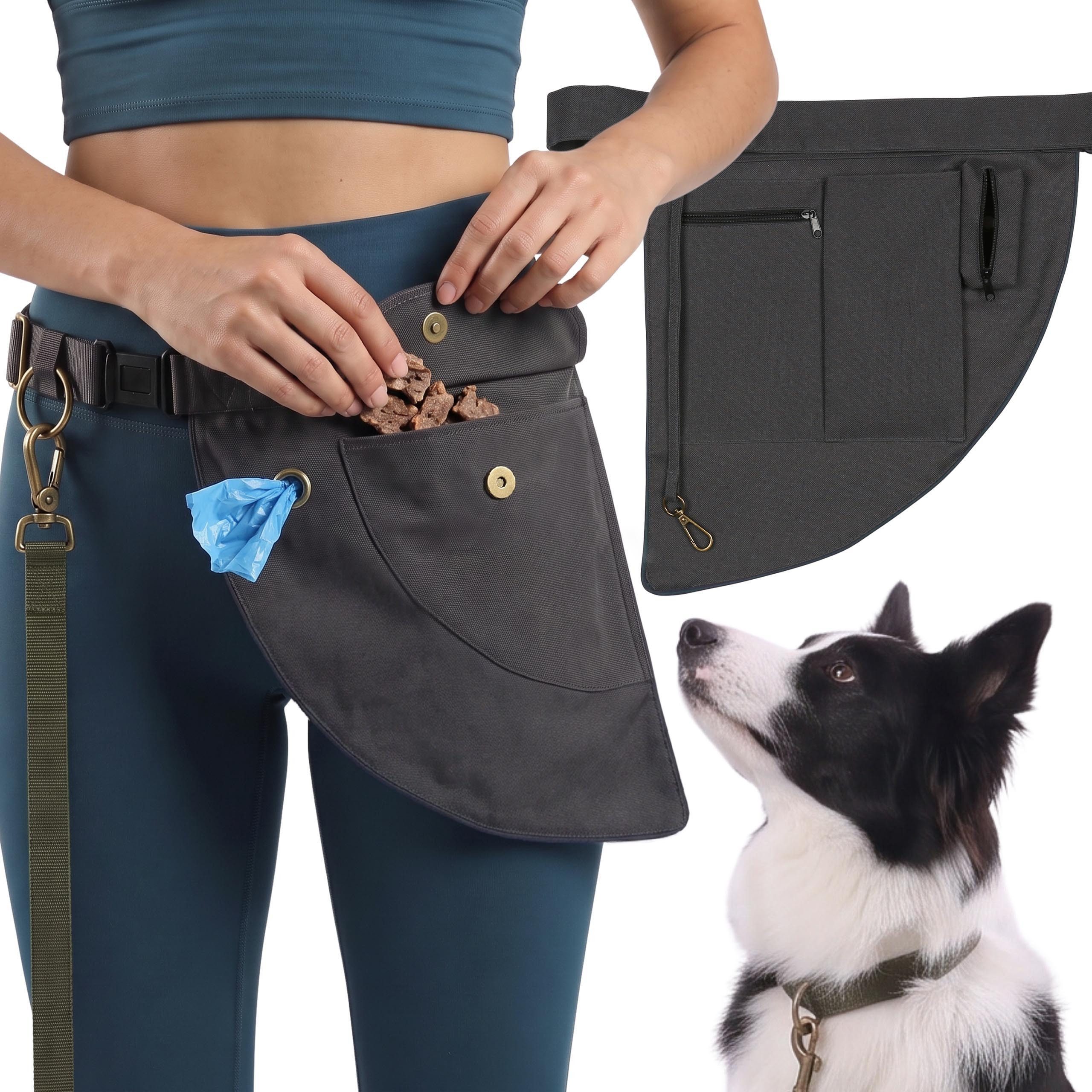Sarcia.eu Gürteltasche Hüftgürtel zum Laufen mit Hund, Leckerlibeutel, Kotbeutelspender