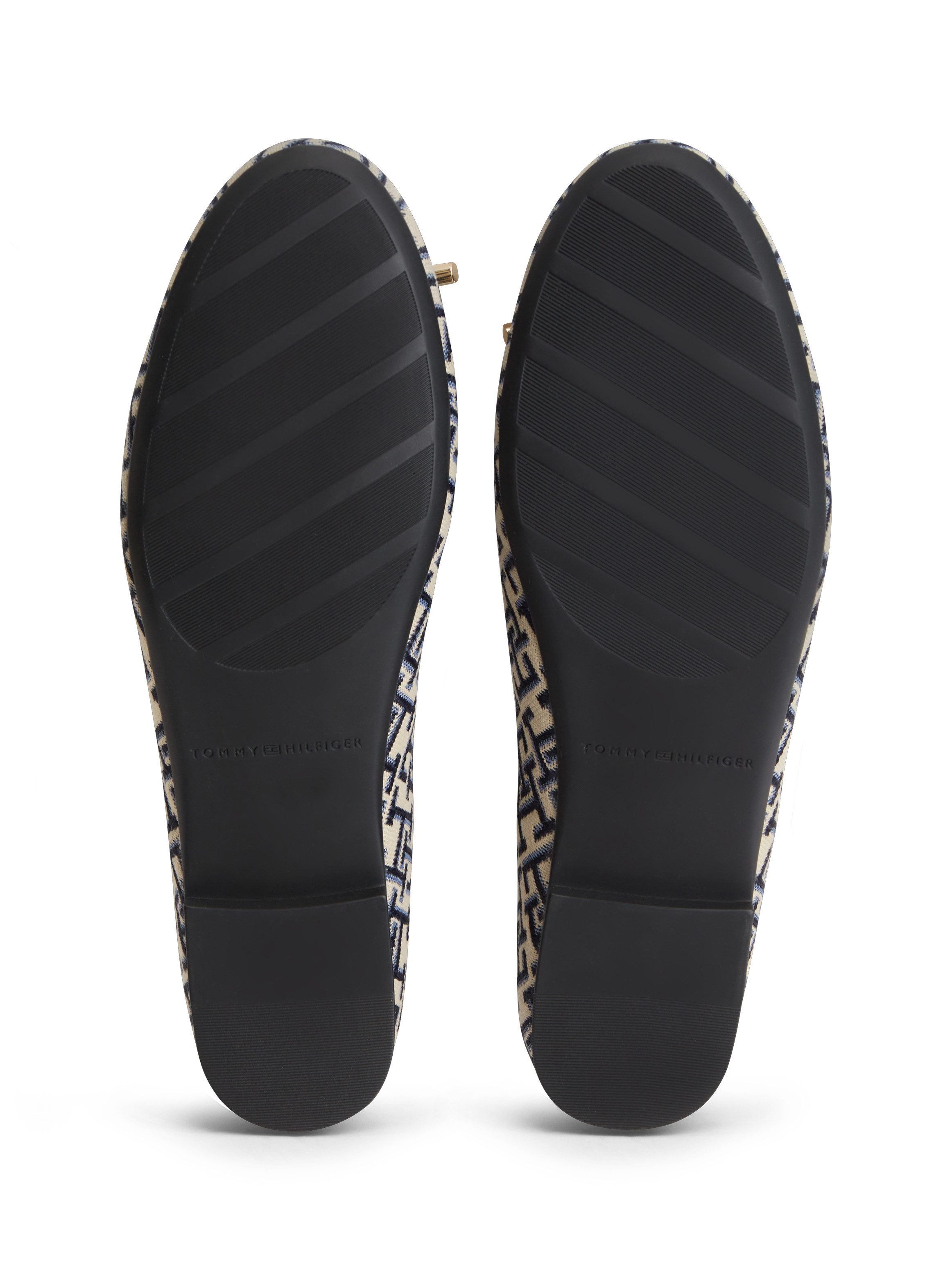 Tommy Hilfiger TH CHARM JACQUARD BALLERINA Ballerina Businessschuh, Schlupfschuh mit süßer Zierschleife