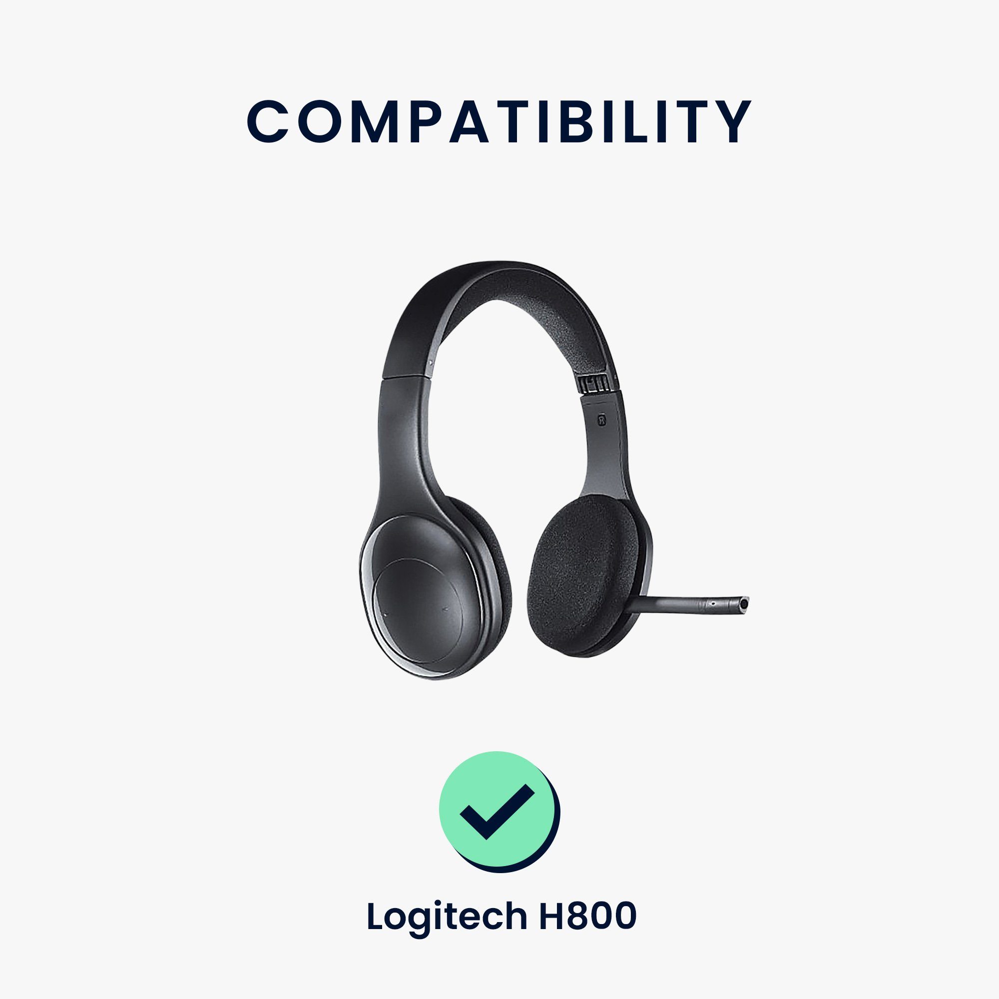 Logitech Headphones) für Ohrpolster 2x Ohr H800 Overear Ohrpolster für Polster (Schaumstoff Ersatz kwmobile