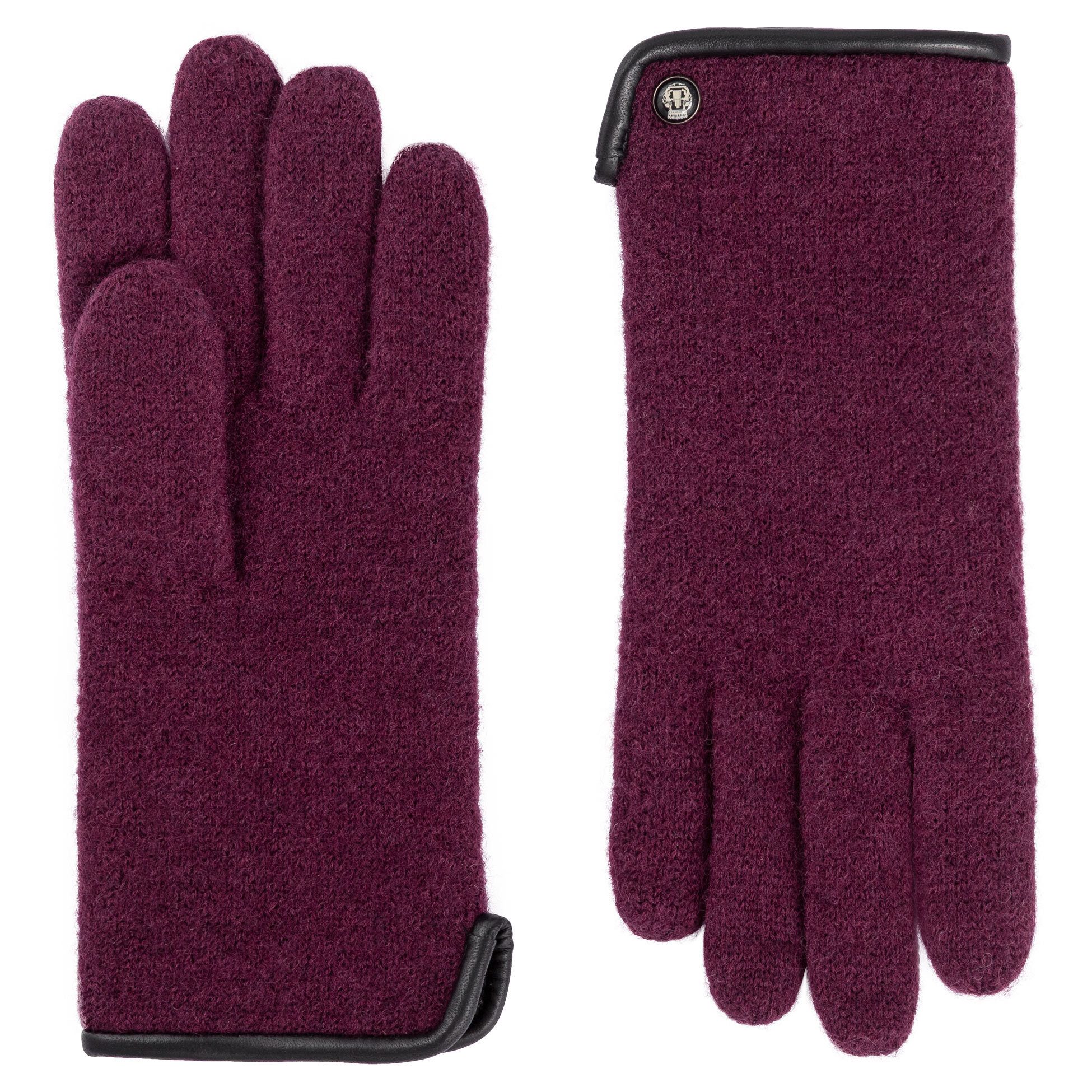 Roeckl Strickhandschuhe Felted Wool (kein Set) Wollhandschuhe mit farbigem günstig online kaufen