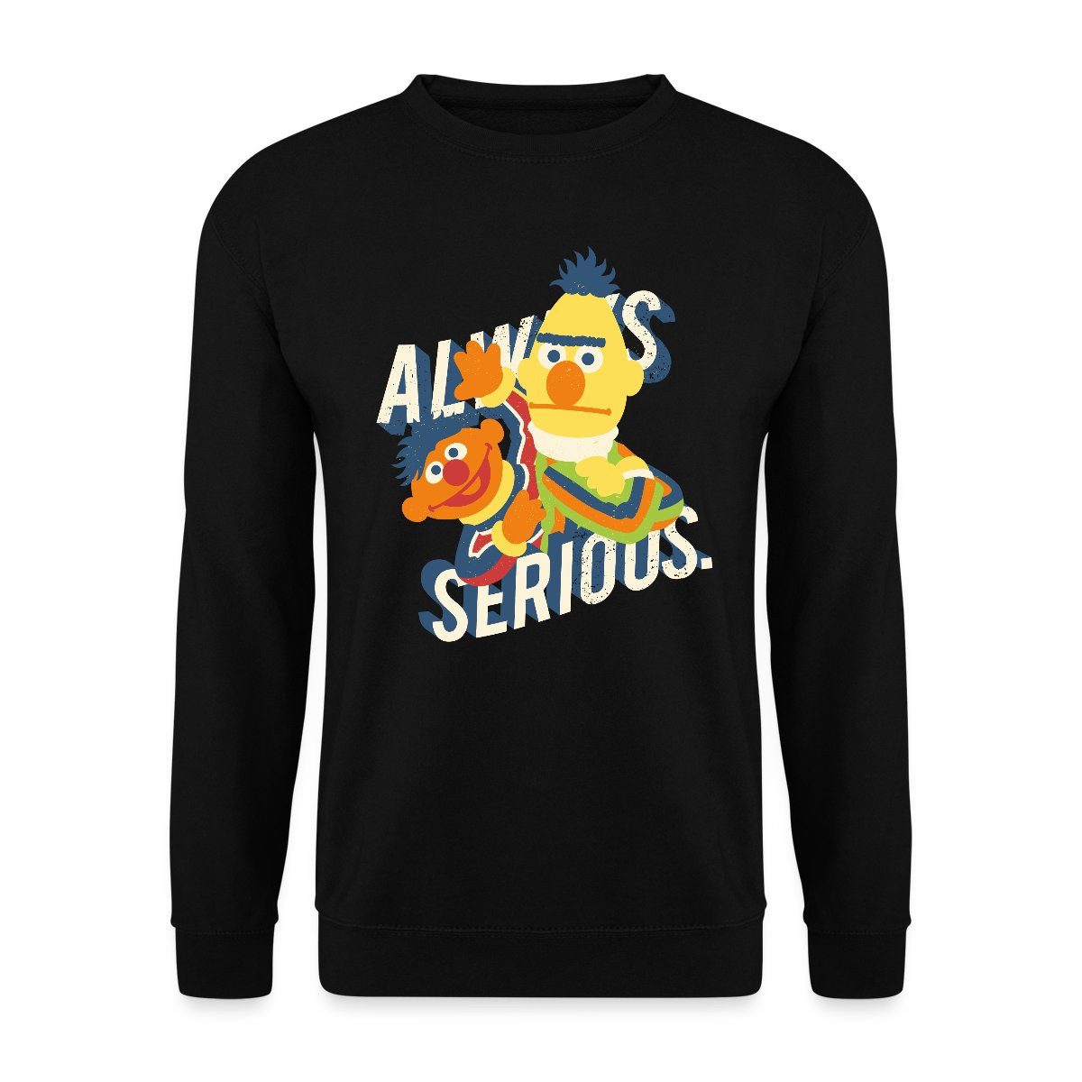 Spreadshirt Sweatshirt Sesamstraße Always Serious Unisex Pullover (1-tlg)