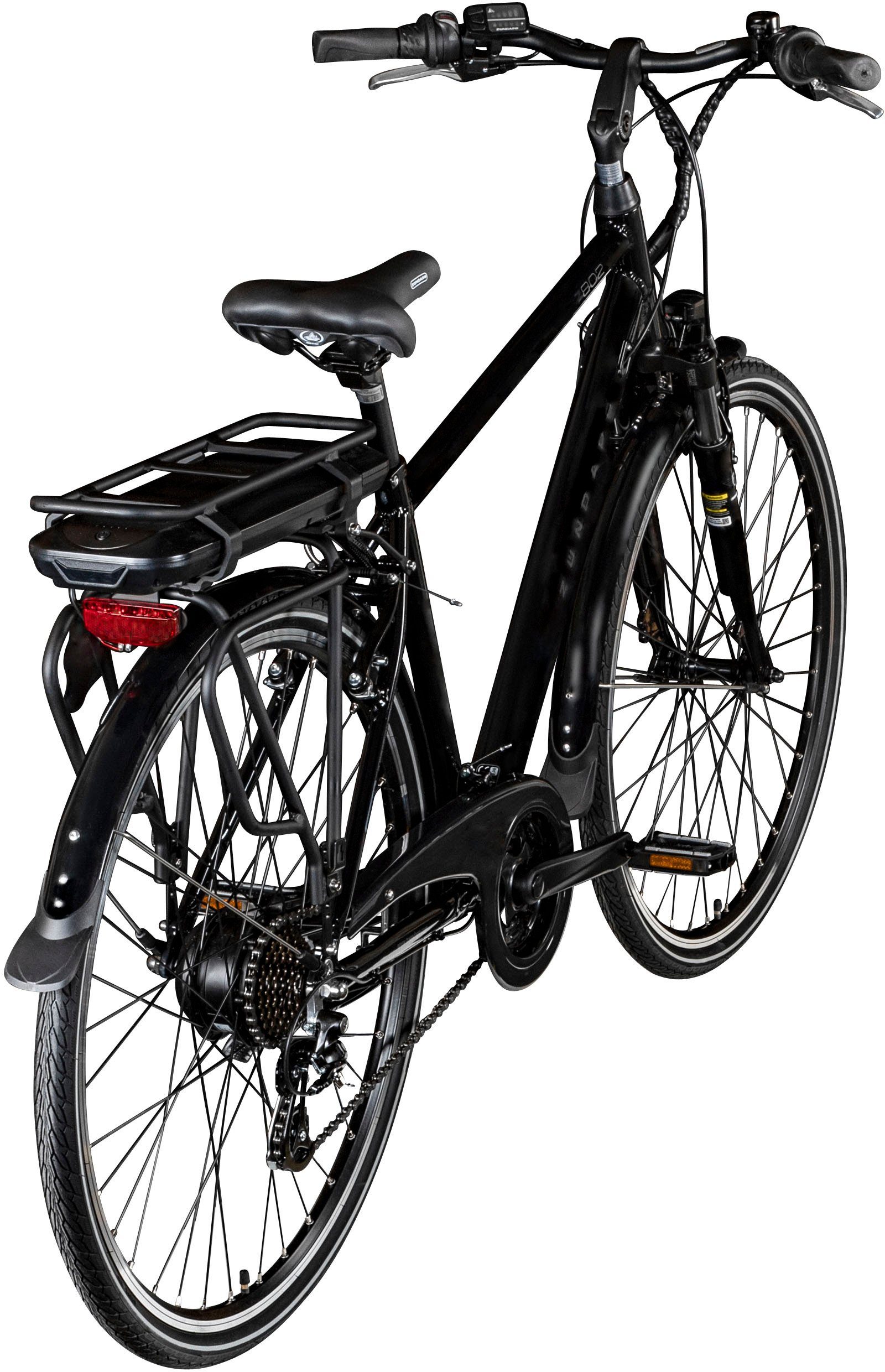 Zündapp E-Bike Trekkingrad Z802 Herren, 21 Gang Shimano Altus RD-M310 Schaltwerk, Kettenschaltung, Heckmotor, 374 Wh, Pedelec, Elektrofahrrad für Herren