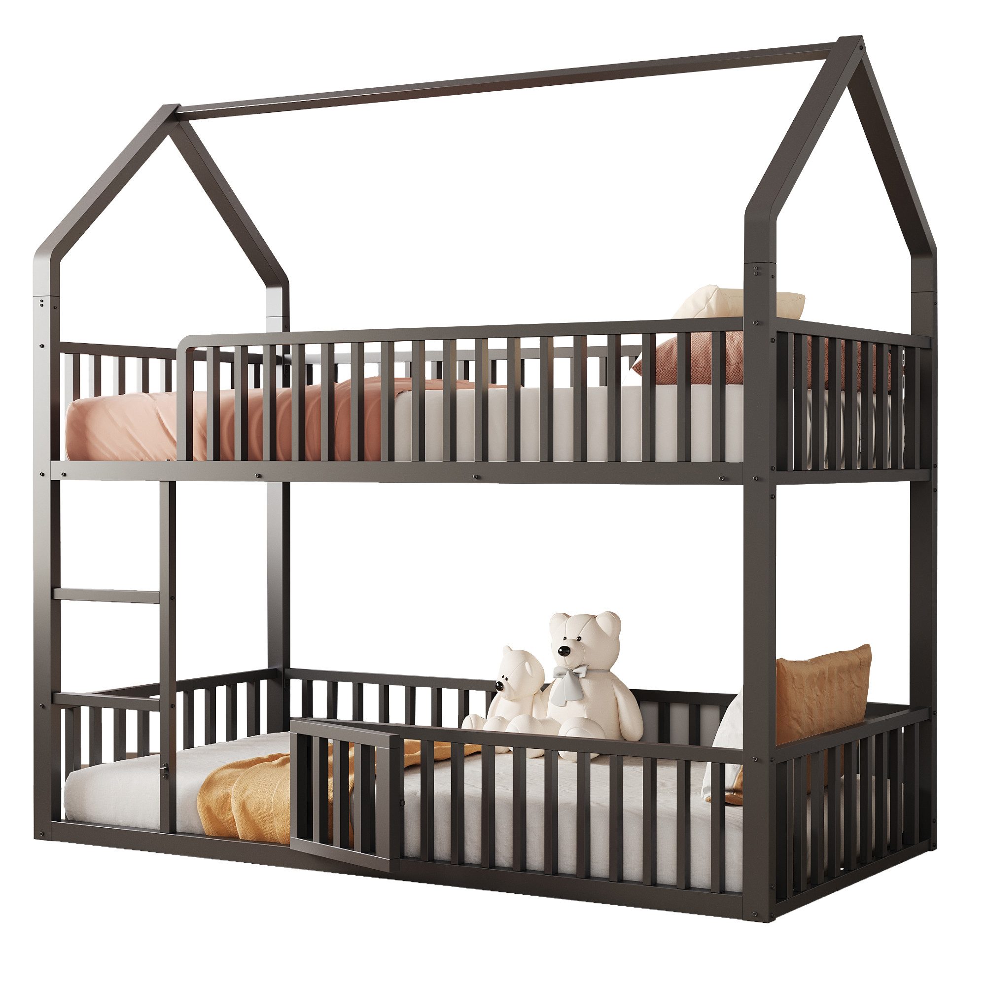 KLAM HOME Kinderbett Kinder-Etagenbett 90*200, Metall-Doppelbett, günstig online kaufen