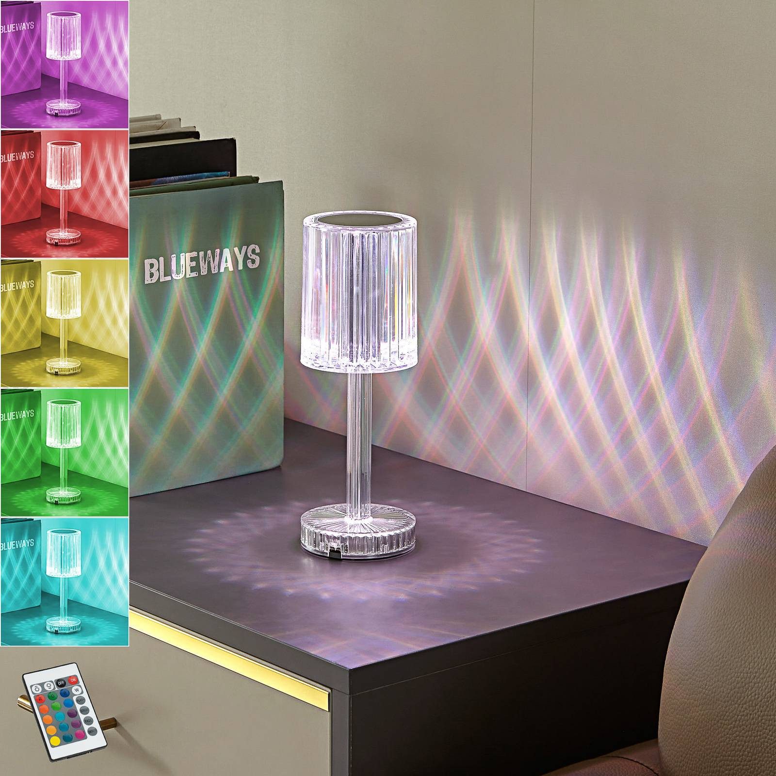 Lindby Tischleuchte Louane, LED, Kunststoff Transparent günstig online kaufen