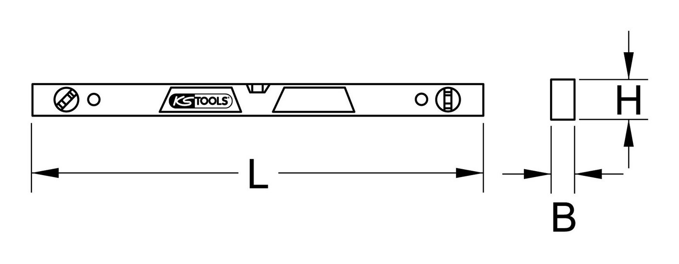 Thumbnail - KS Tools Wasserwaage, Aluminiumprofil, magnetisch