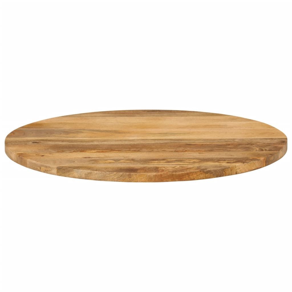 furnicato Tischplatte Runde Vollholz 90 x 3,8 cm in natürlichem Finish (1 St)