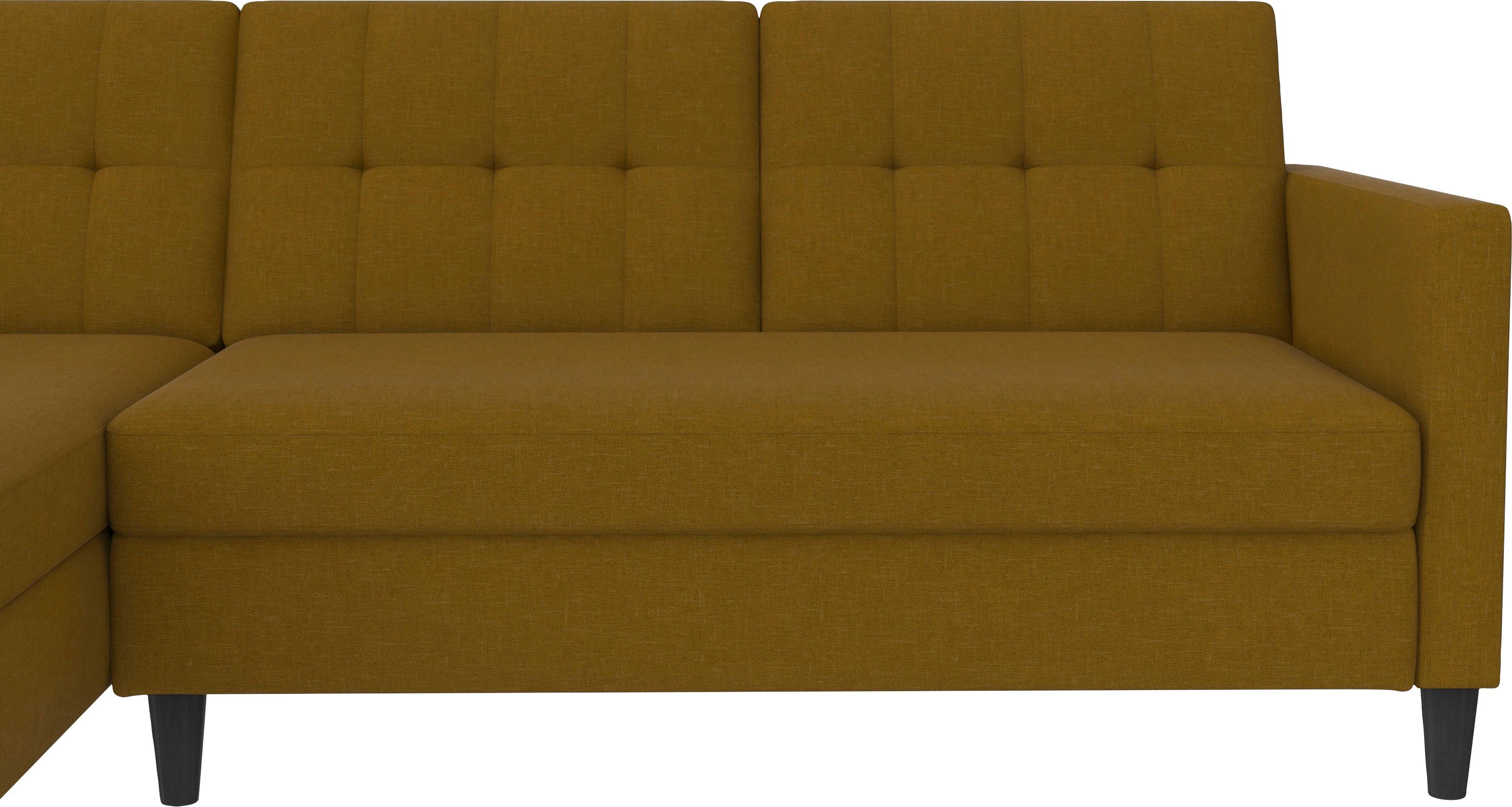 Dorel Home Ecksofa Hartford II, mit Bettfunktion und Stauraum, Recamiere beidseitig montierbar