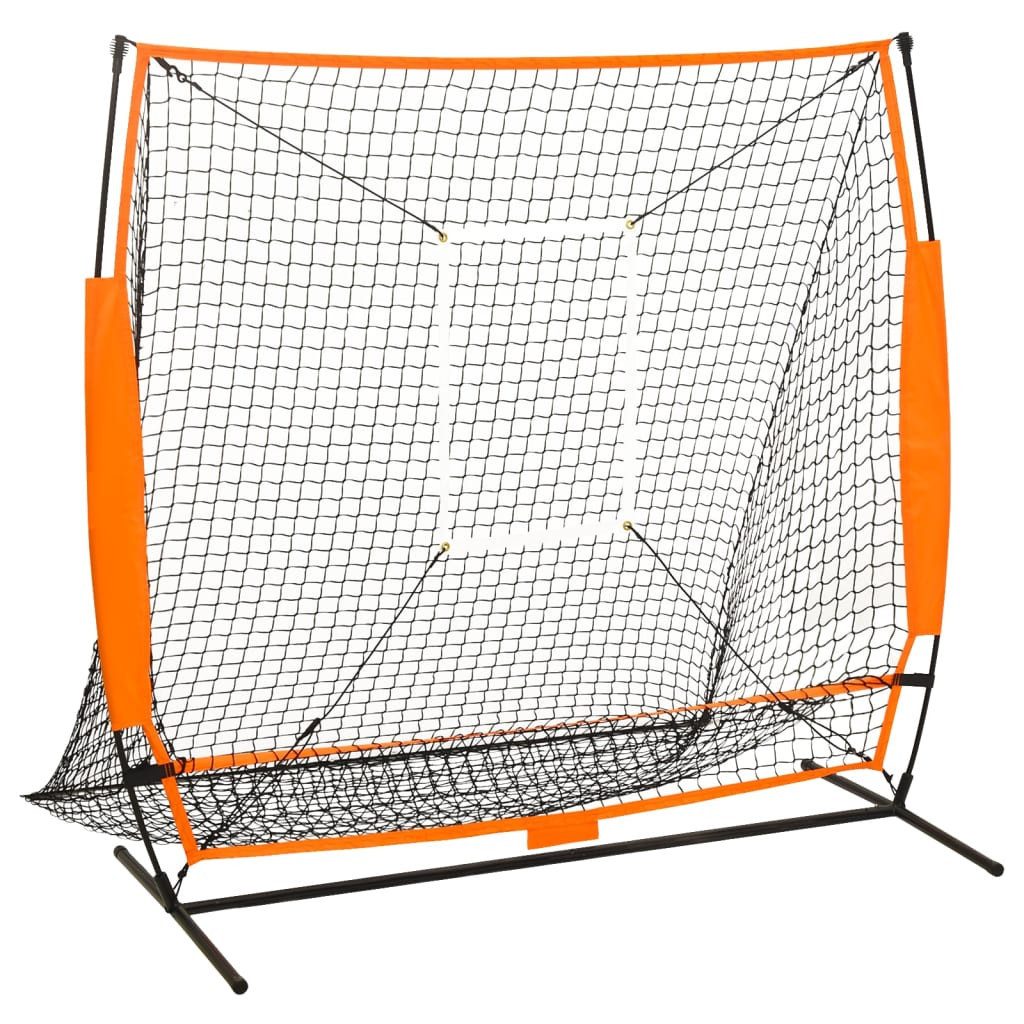 vidaXL Baseball Multisport-Übungsnetz Baseball Schwarz 174x76x158,5 cm