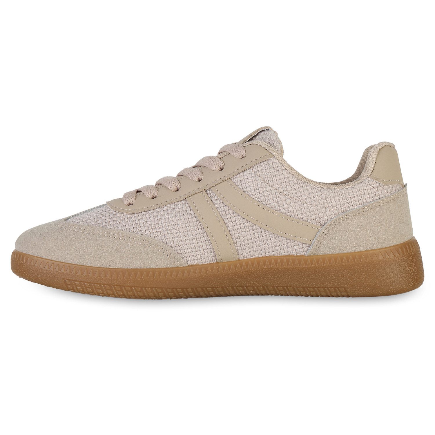 VAN HILL 841527 Sneaker Damen Sneaker Low Schnürer Bequeme Strick Freizeit günstig online kaufen
