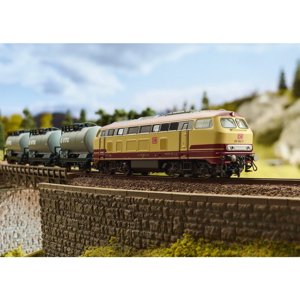 MiniTrix Modelleisenbahn Startpaket MiniTrix T11160 Digital-Startpackung Güterzug mit Baureihe 217