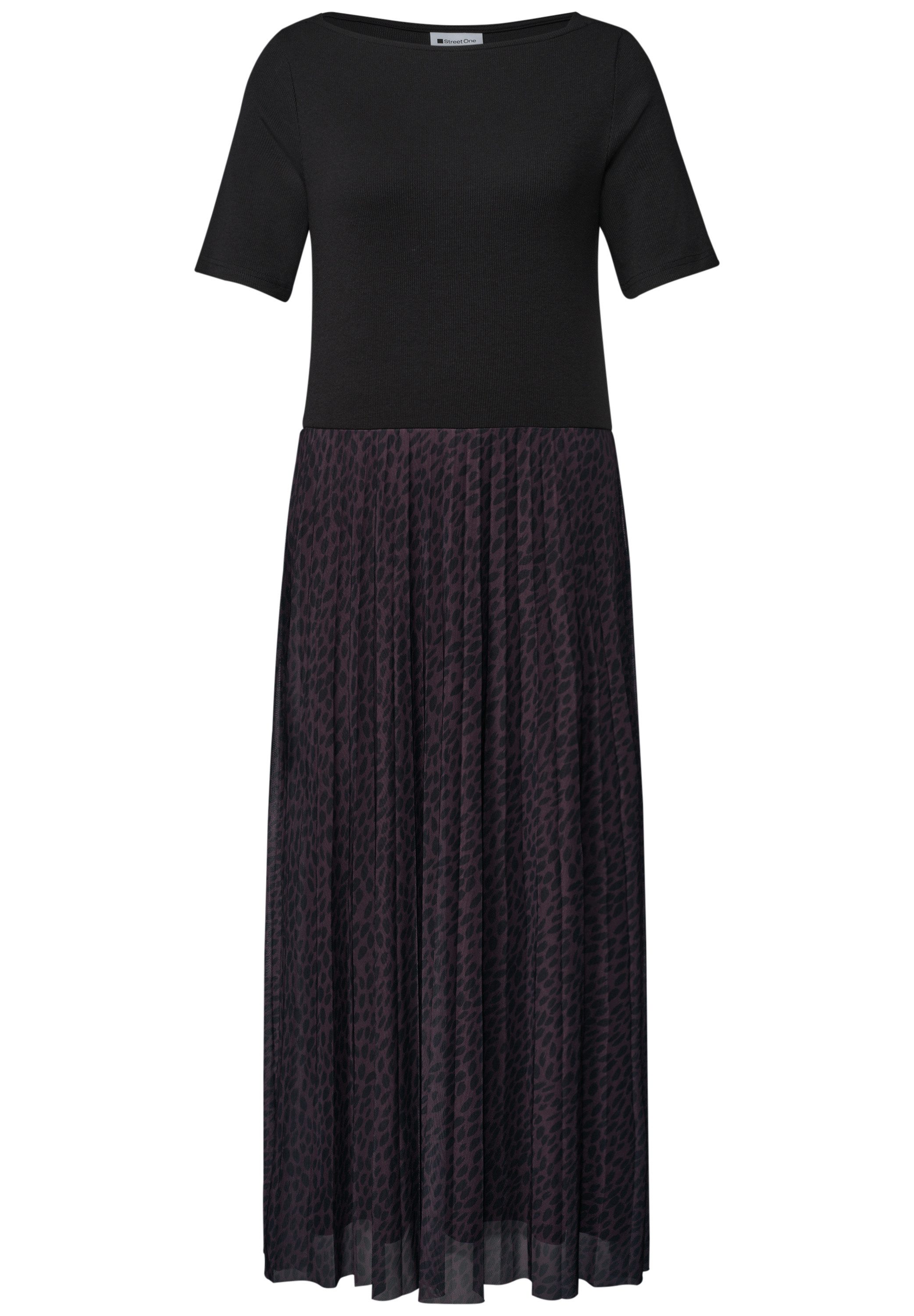 STREET ONE Maxikleid mit plissiertem Rockteil
