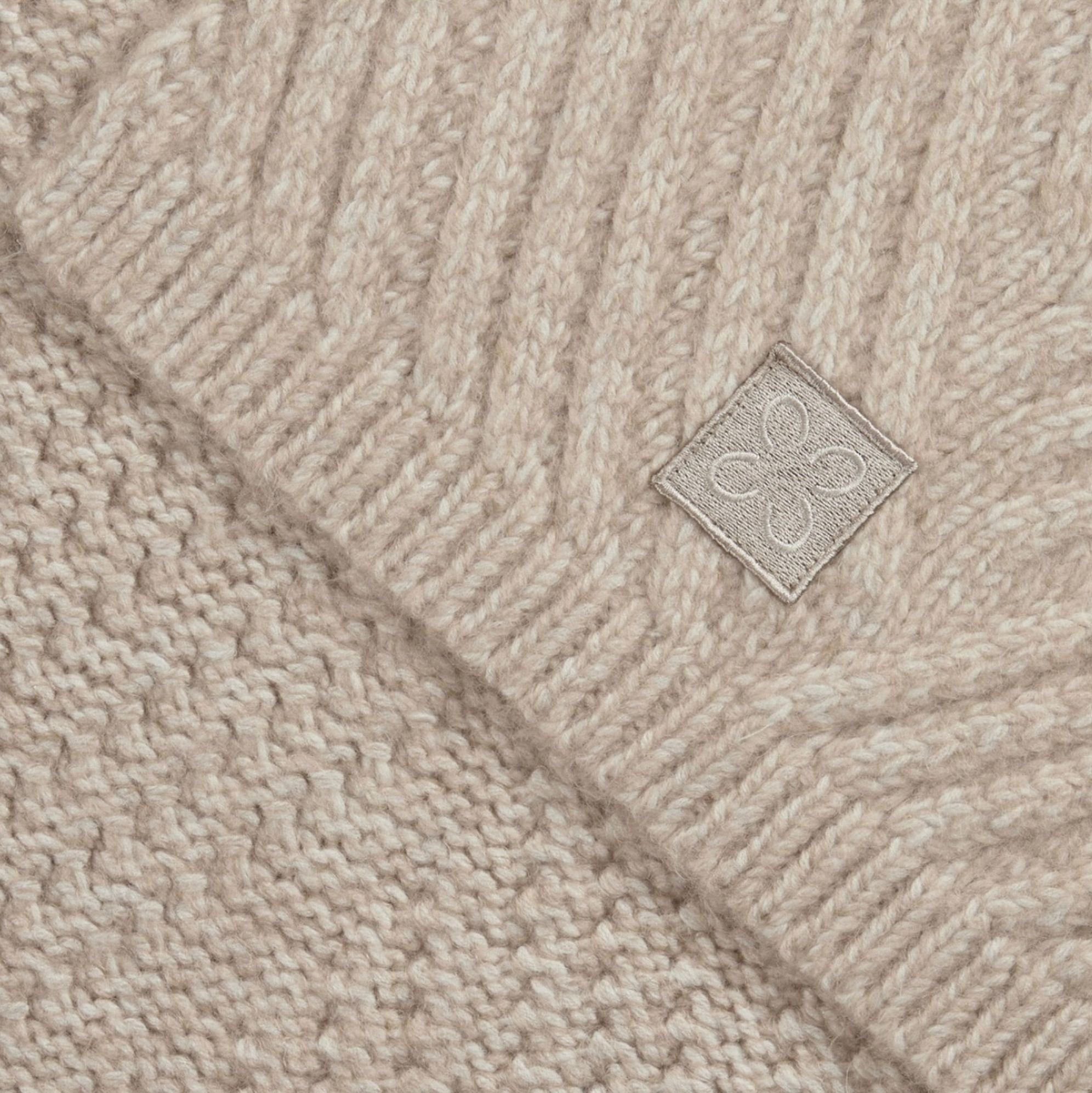 Codello Struktur-Strick, Strickschal Codello aus Damen Schal beige Softweicher Struktur-Strick