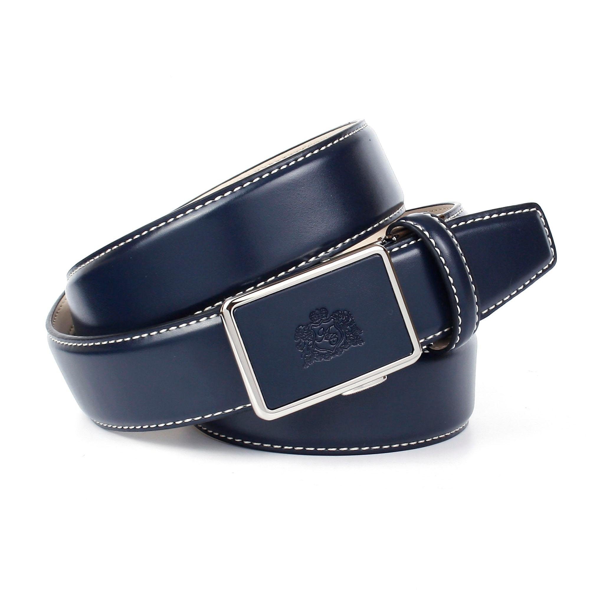 Anthoni Crown Ledergürtel mit Kontrast Stitching günstig online kaufen