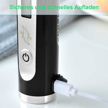 DOPWii Milchaufschäumer Multifunktionaler elektrischer Milchaufschäumer, 3-Gang-Einstellung, USB-Aufladung, mit LCD-Display