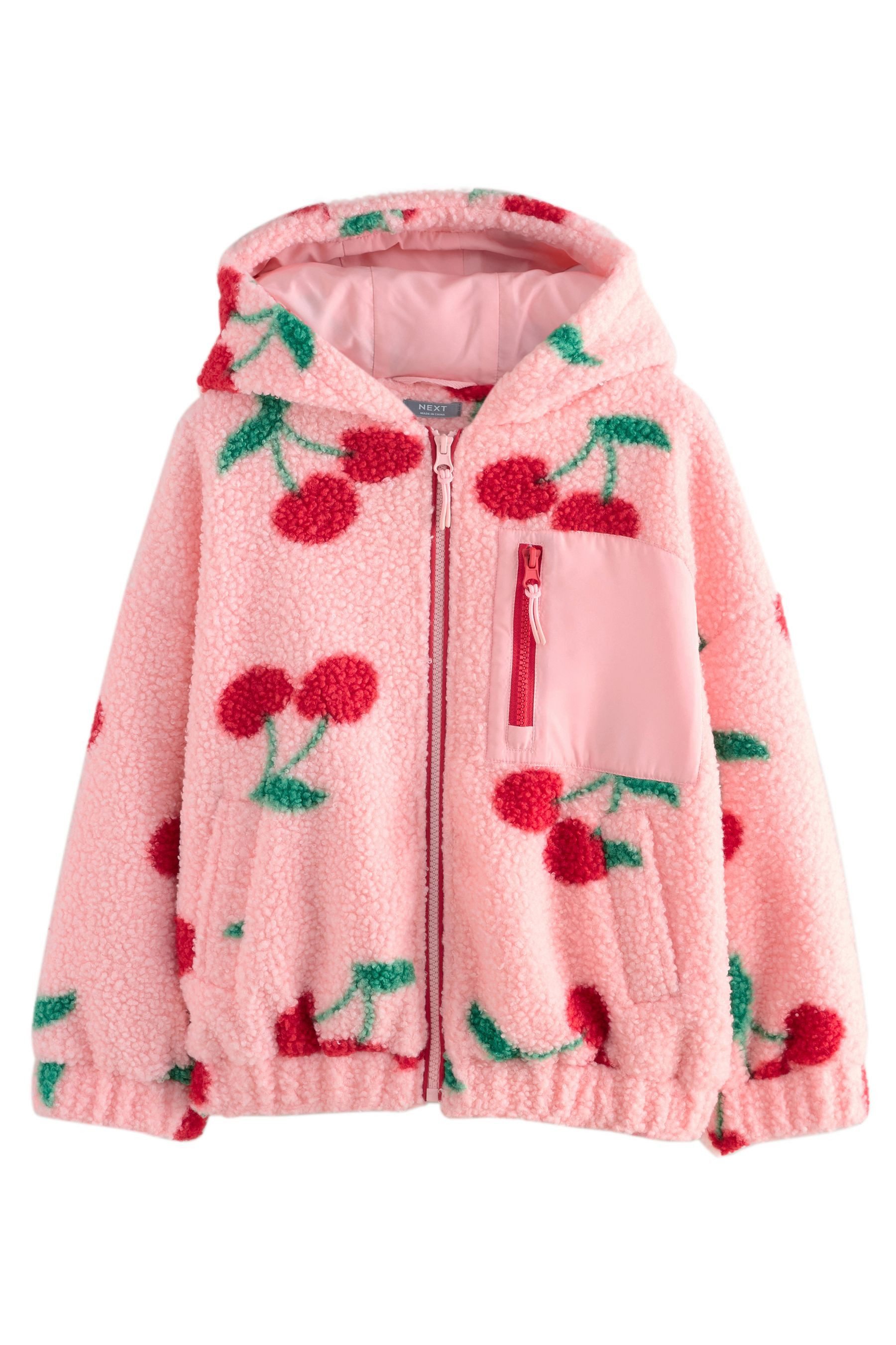 Next Kapuzenfleecejacke Fleecejacke aus Teddyfell mit Kapuze (1-St)