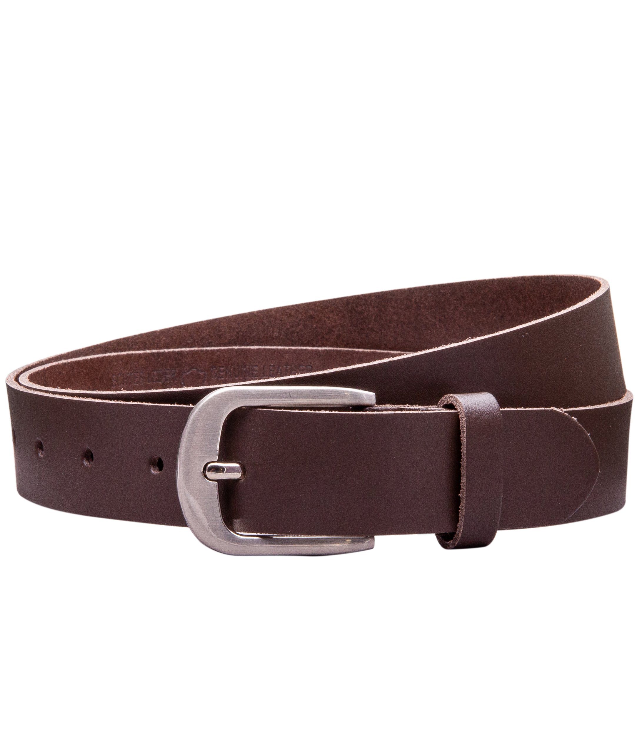 COLOGNEBELT Ledergürtel OM323-SL-Dunkelbraun MADE IN GERMANY, Dunkelbraun K günstig online kaufen