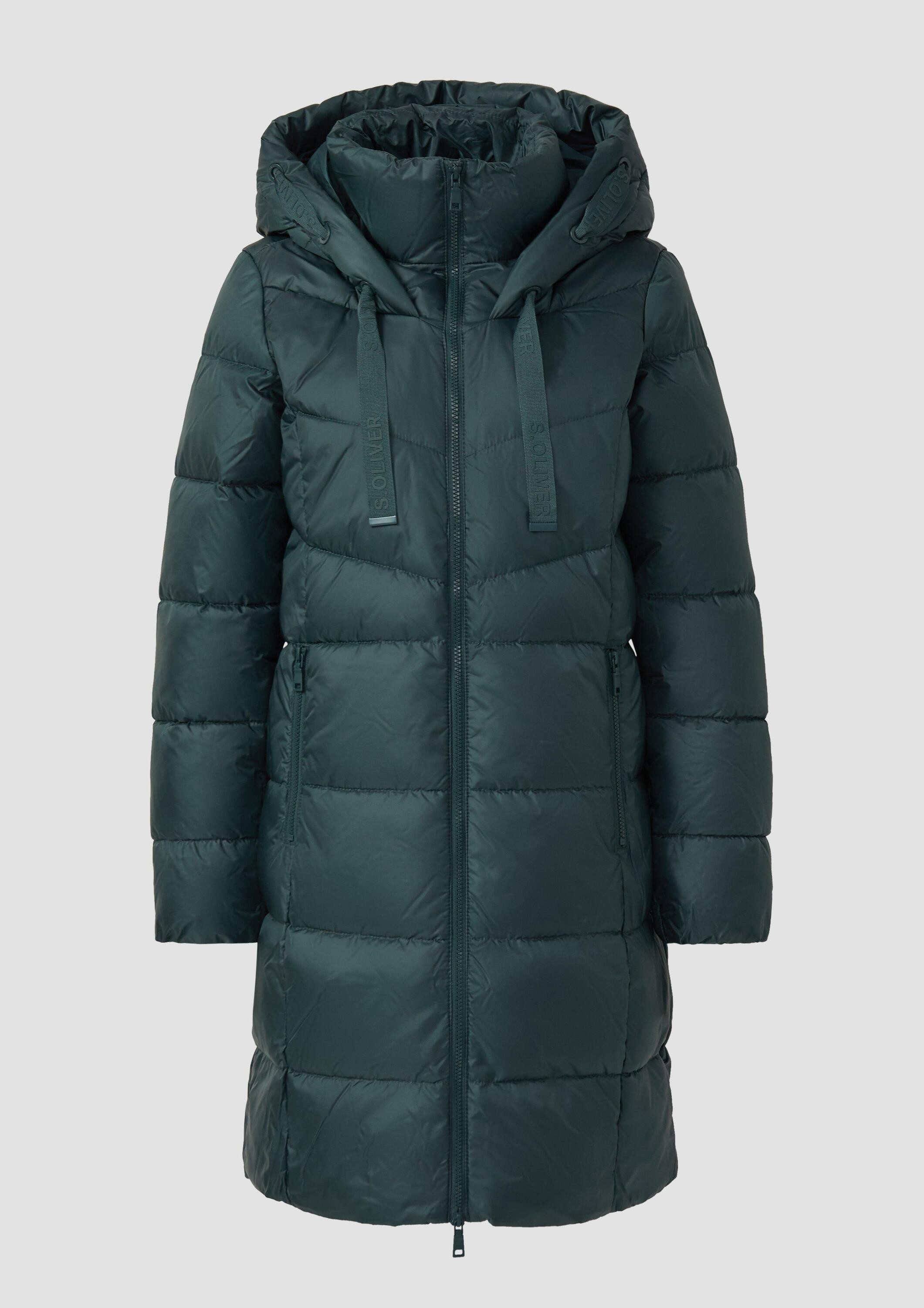 s.Oliver Wintermantel Outdoor-Mantel Steppmantel mit Stehkragen und Kapuze