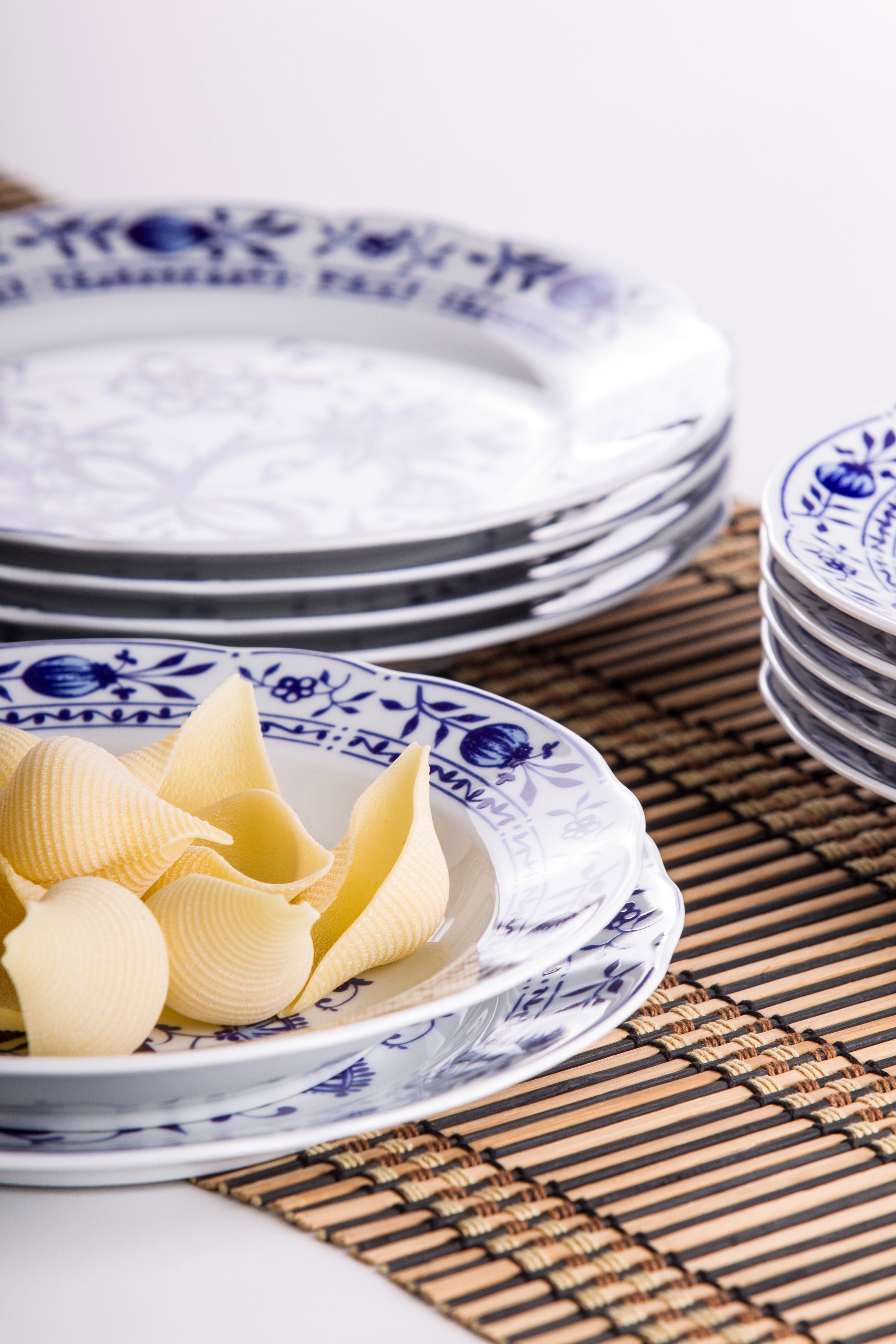KAHLA Tafelservice Zwiebelmuster 12tlg. (12-tlg), 6 Personen, Porzellan, Made in Germany