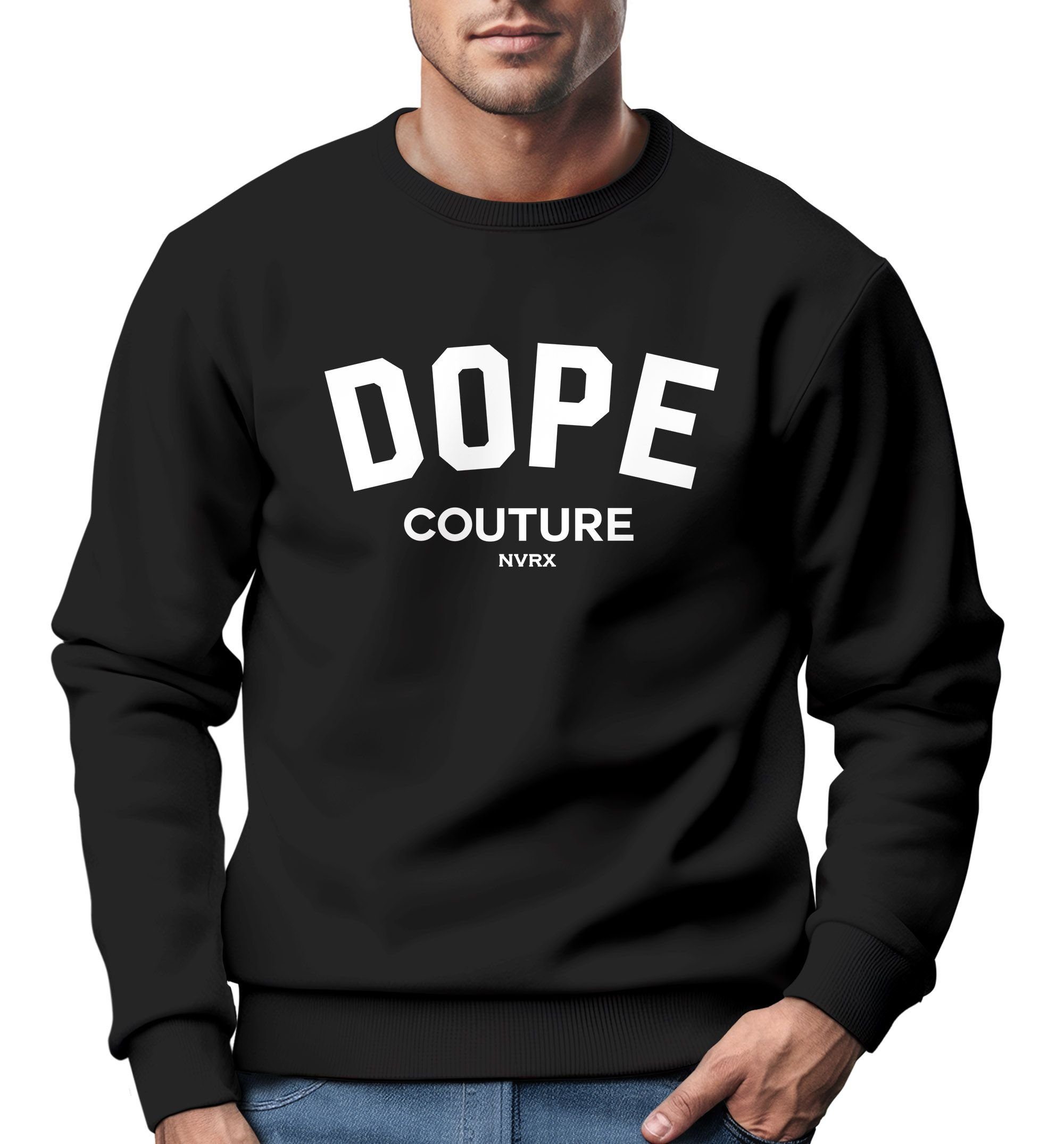 Neverless Sweatshirt Sweatshirt Herren DOPE COUTURE Rundhals-Pullover Never günstig online kaufen