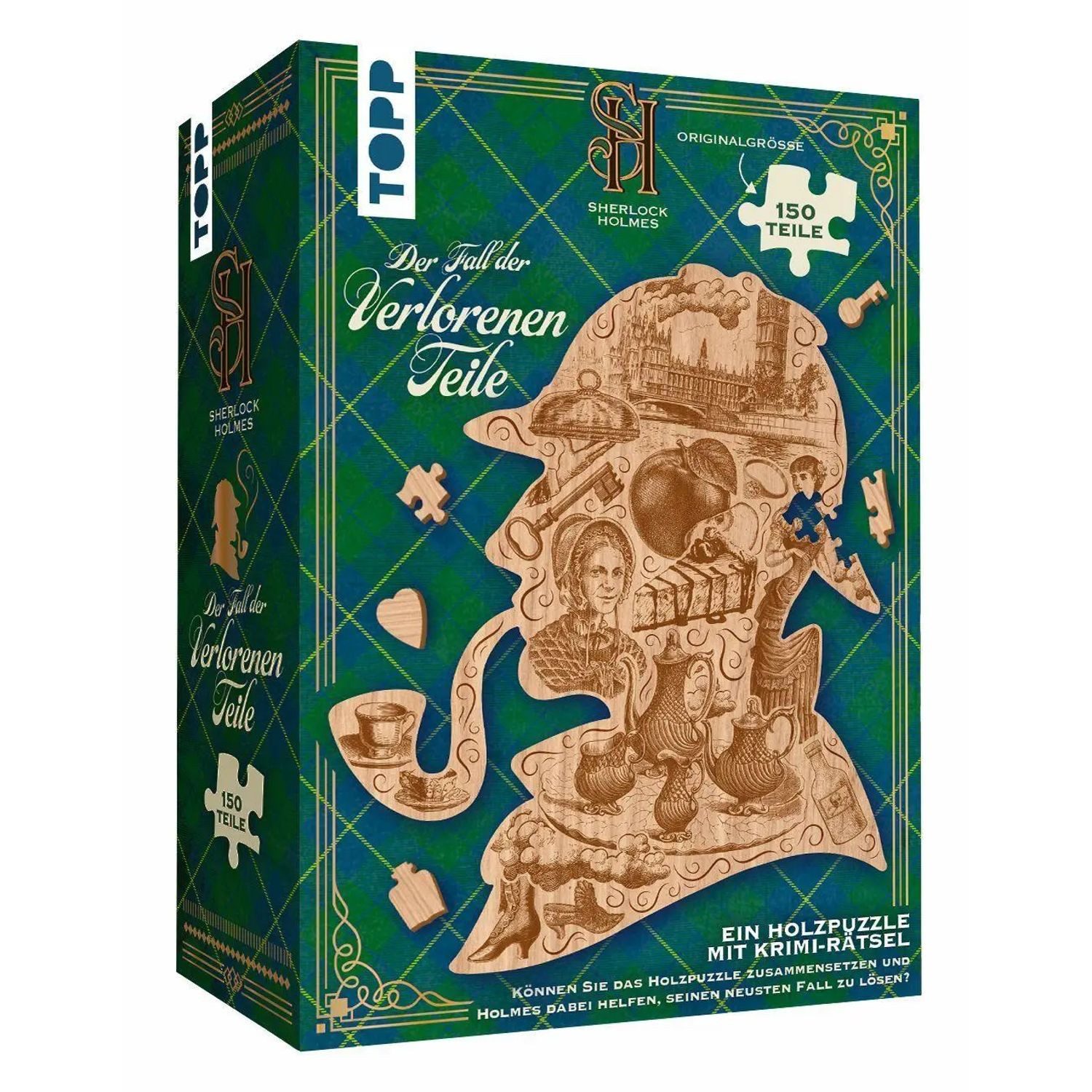 frechverlag Puzzle Sherlock Holmes - Der Fall der verlorenen Teile. Ein Holzpuzzle mit..., Puzzleteile