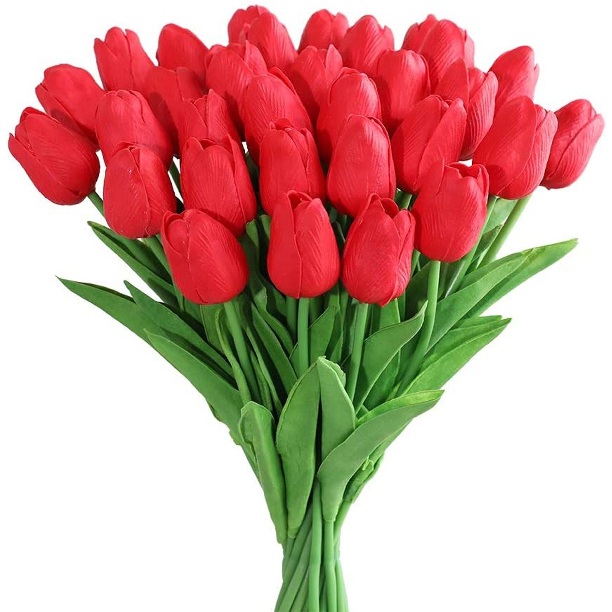 Hochzeitsfeier, für Tulpen künstliche 10 Tulpen, Stück Mutoy, Rot Party,Dekoration Zuhause, Künstliche Kunstblume echte Blumen