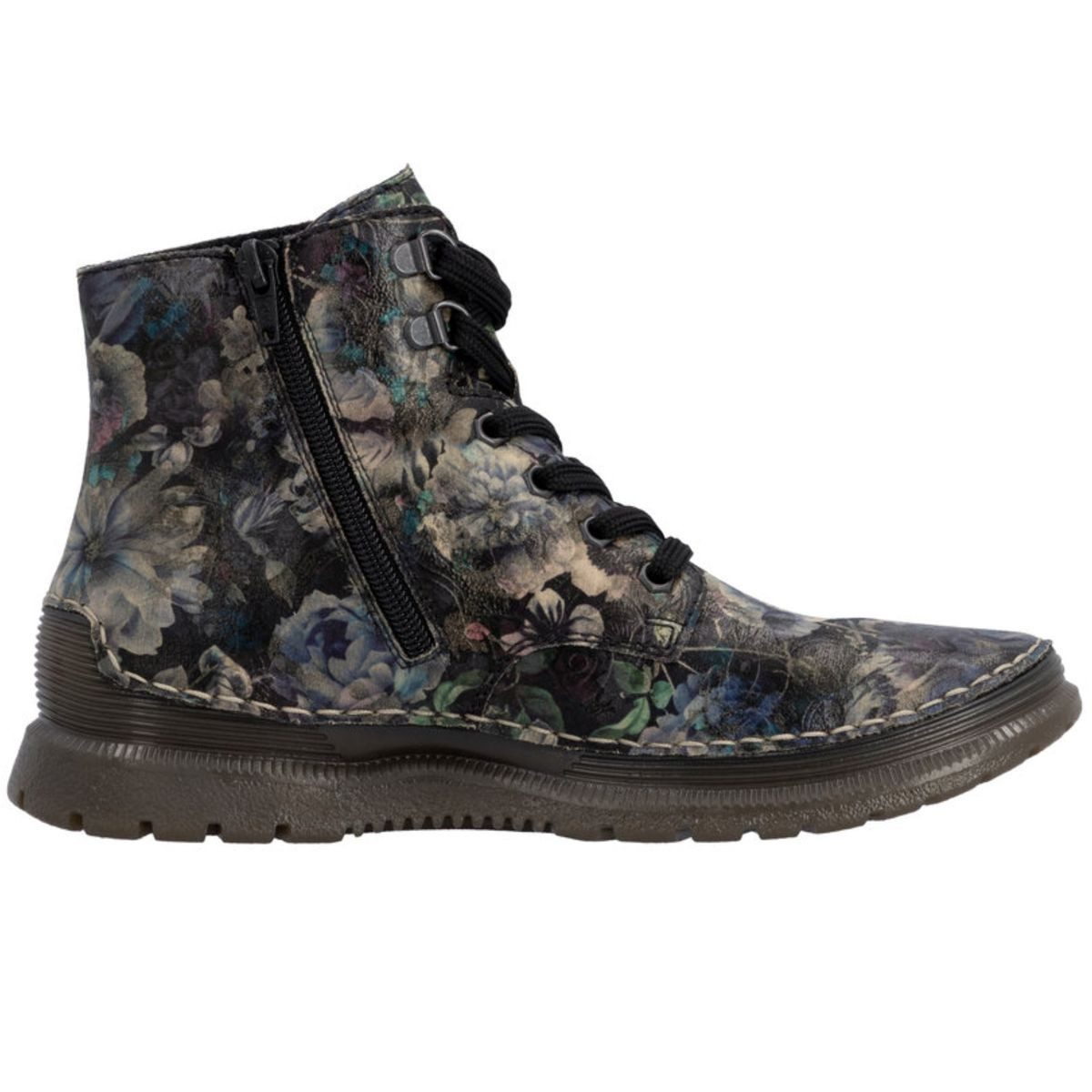 Rieker 53632-90 Stiefelette Bequemer Kurzstiefel mit Musterprägung