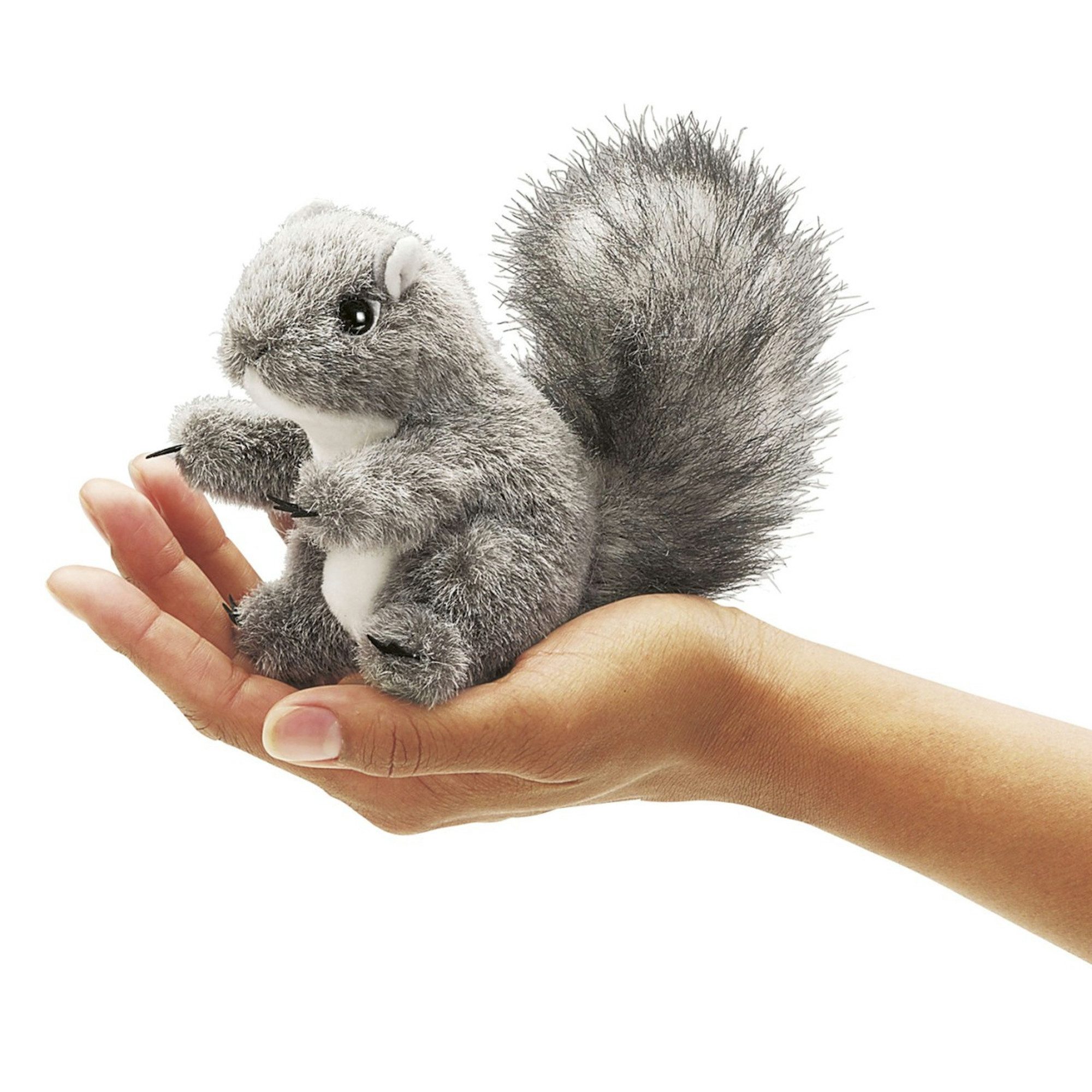 Folkmanis Панч и Джуди Fingerpuppe Folkmanis Fingerpuppe Mini Eichhörnchen, grau 2648 (Packung)