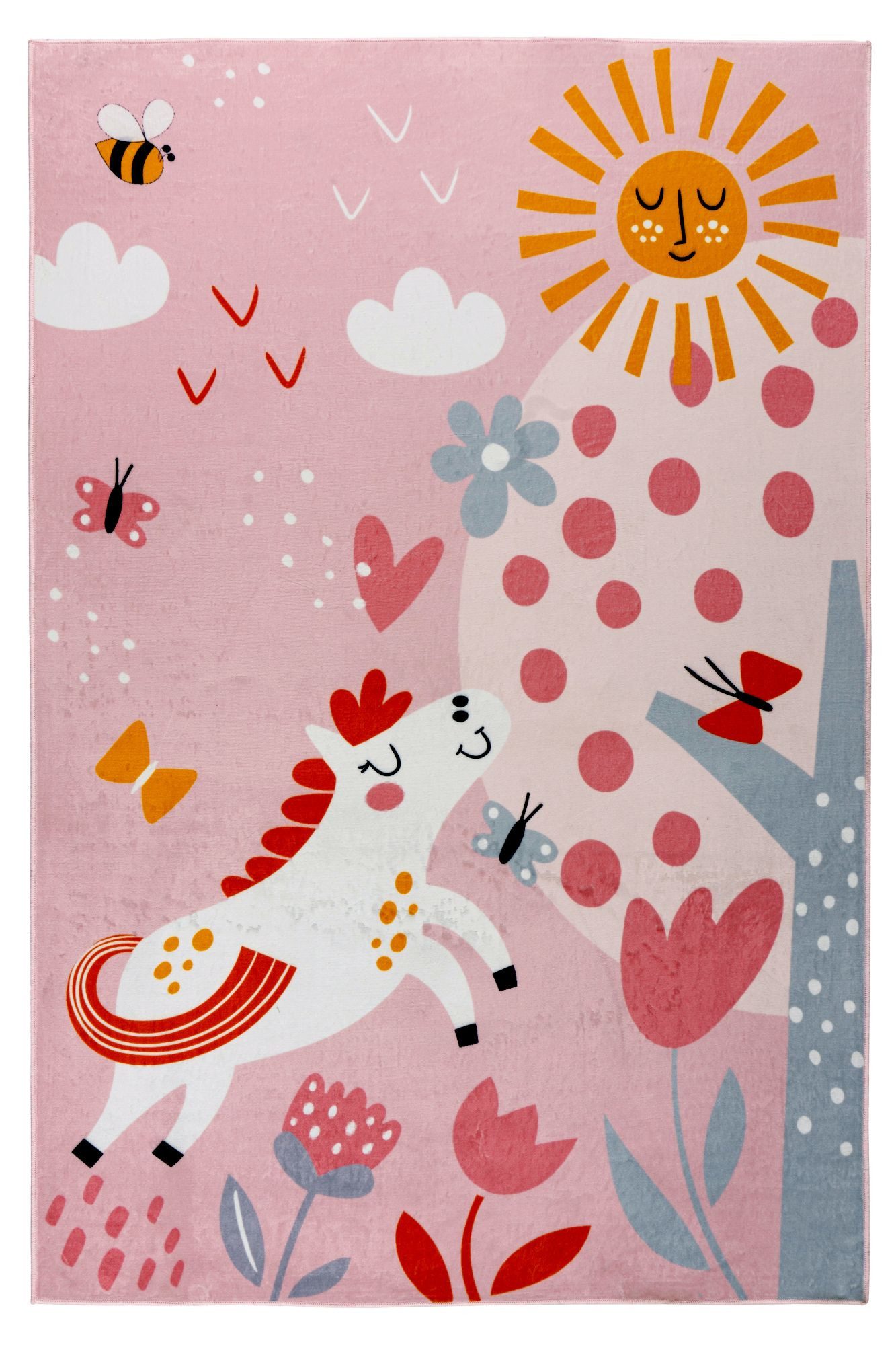 Obsession Kinderteppich Magic Kids ML 101, rechteckig, Höhe: 8 mm, niedliches Pferde Motiv, waschbar, Kinderzimmer