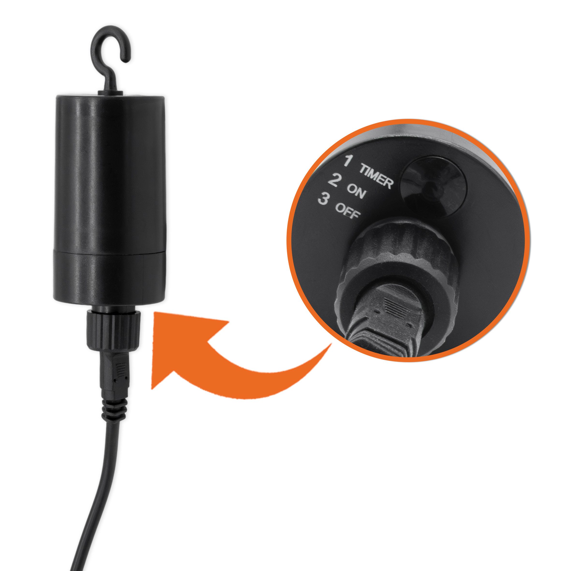 Spetebo Dekoobjekt Industrial Look Pendelleuchte (LED, 1 St., XL), Glas Glühbirne zum hängen mit Timer – Bild 5 von 5